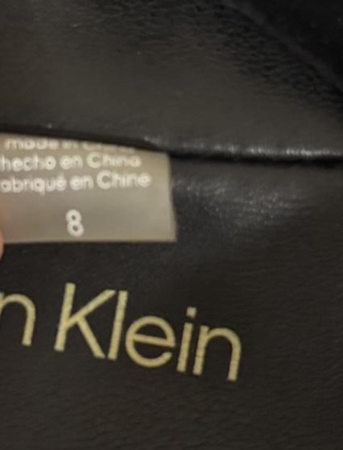 Calvin Klein Calvin Klein Black Pleather Button Up Dress Size M / US 6-8 / IT 42-44 - 2 Thumbnail