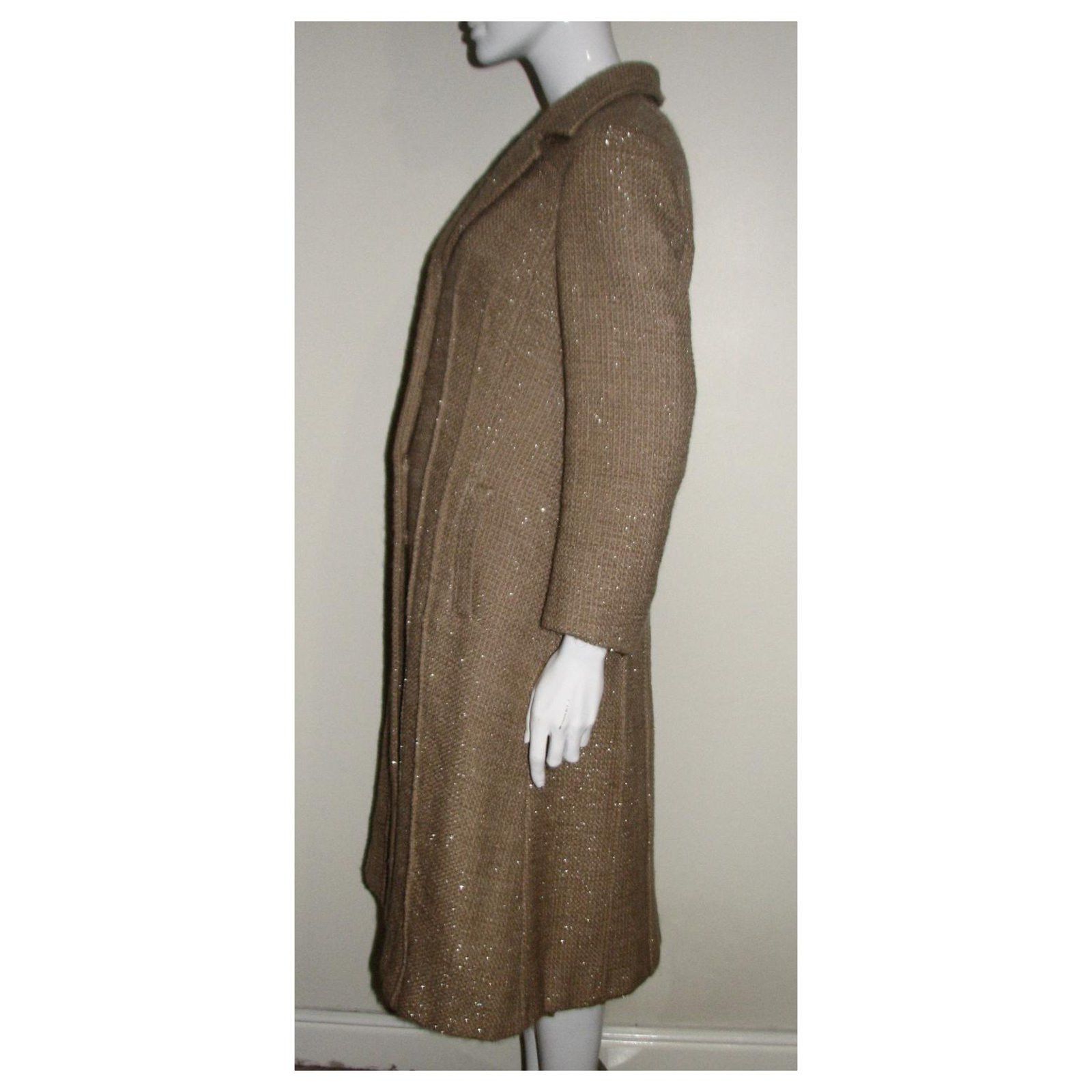 Alberta Ferretti Gold shimmering Alberta Ferretti wool coat Size M / US 6-8 / IT 42-44 - 8 Thumbnail
