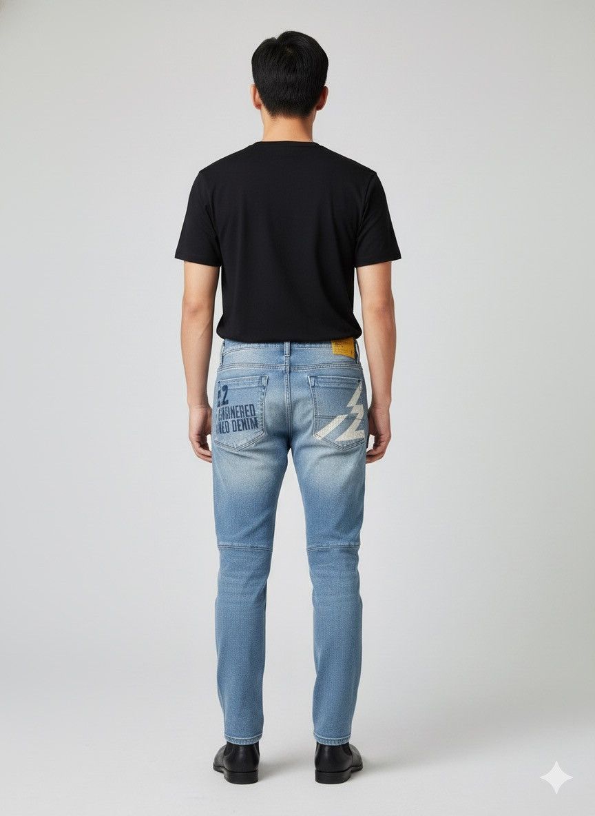 Japanese Brand 🔥Iz Frontier Distressed Denim Size US 34 / EU 50 - 2 Thumbnail