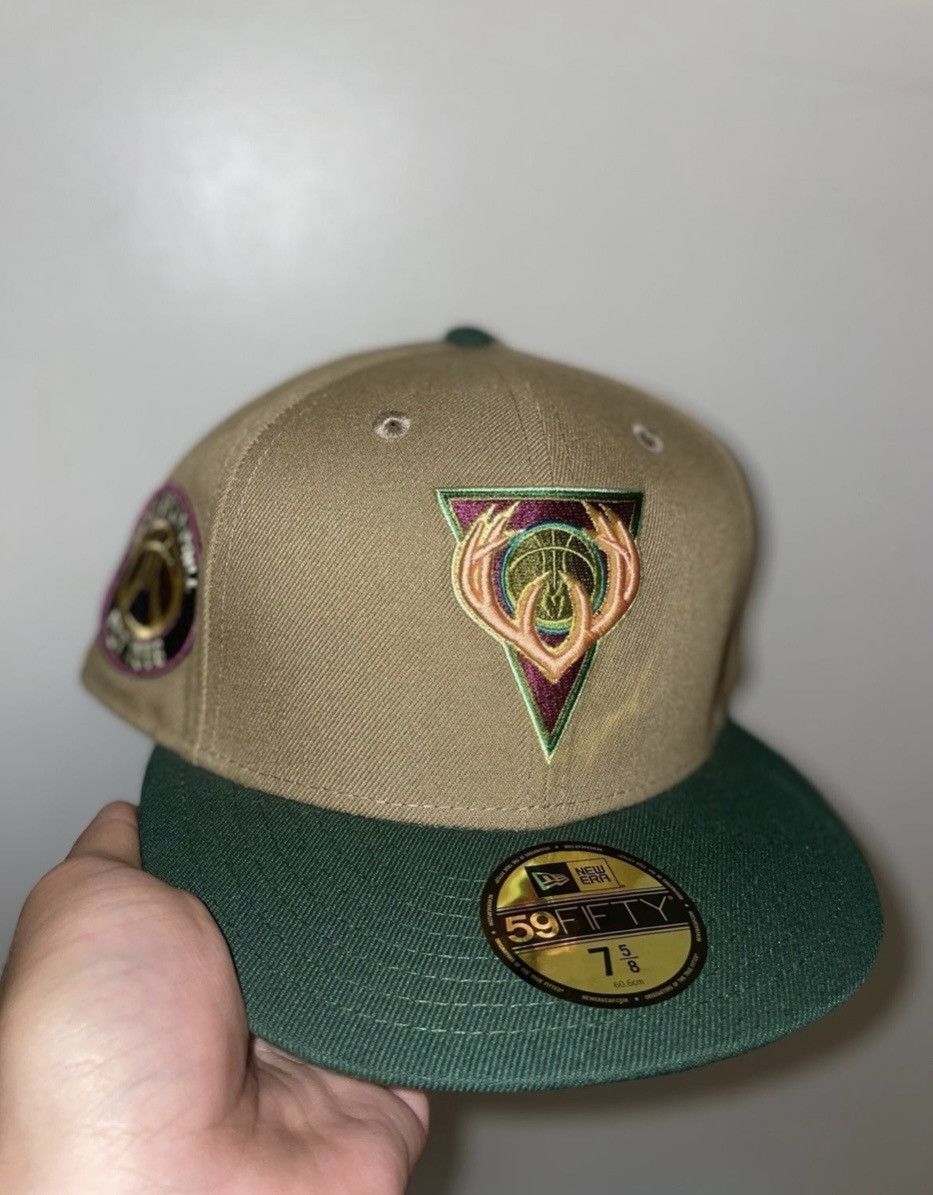image of Myfitteds Milwaukee Bucks City Series Vintage Acg Size 7 5/8 in Green, Men's