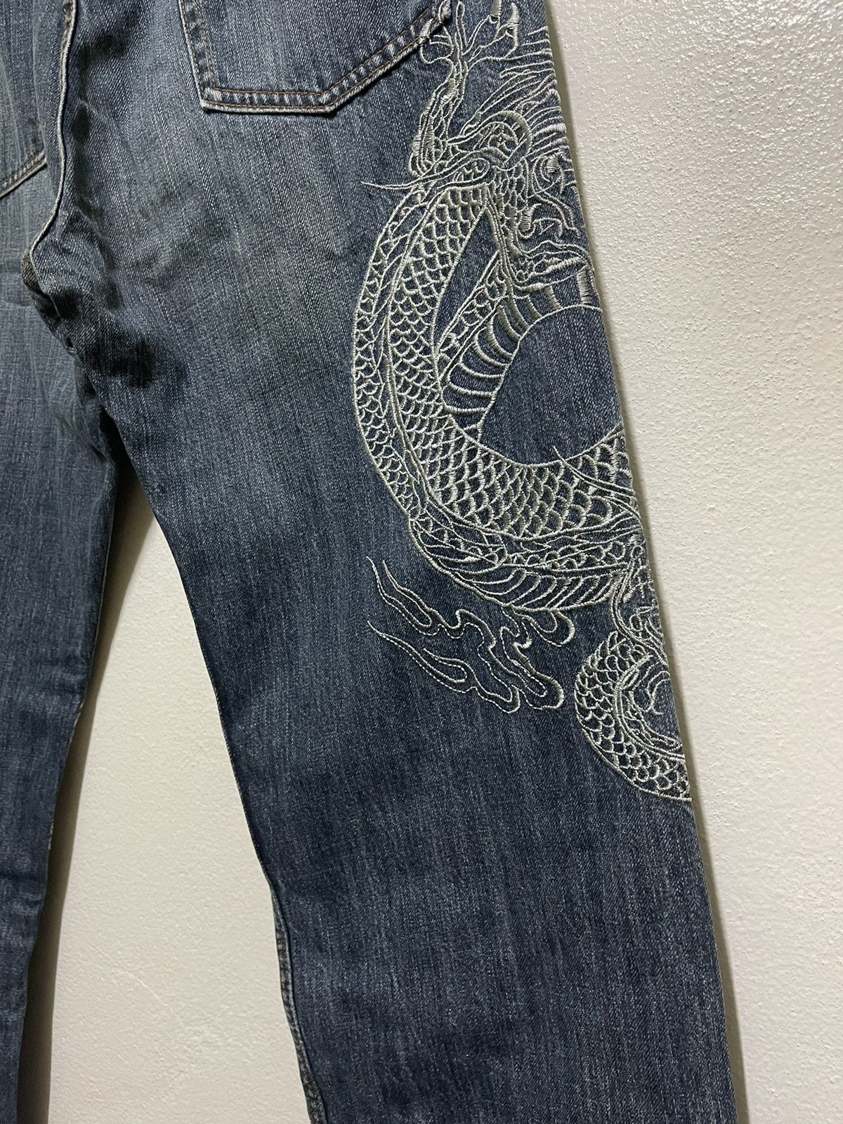 Japanese Brand × Vintage Dragon Motive Embroidery Jeans Size US 30 / EU 46 - 14 Thumbnail