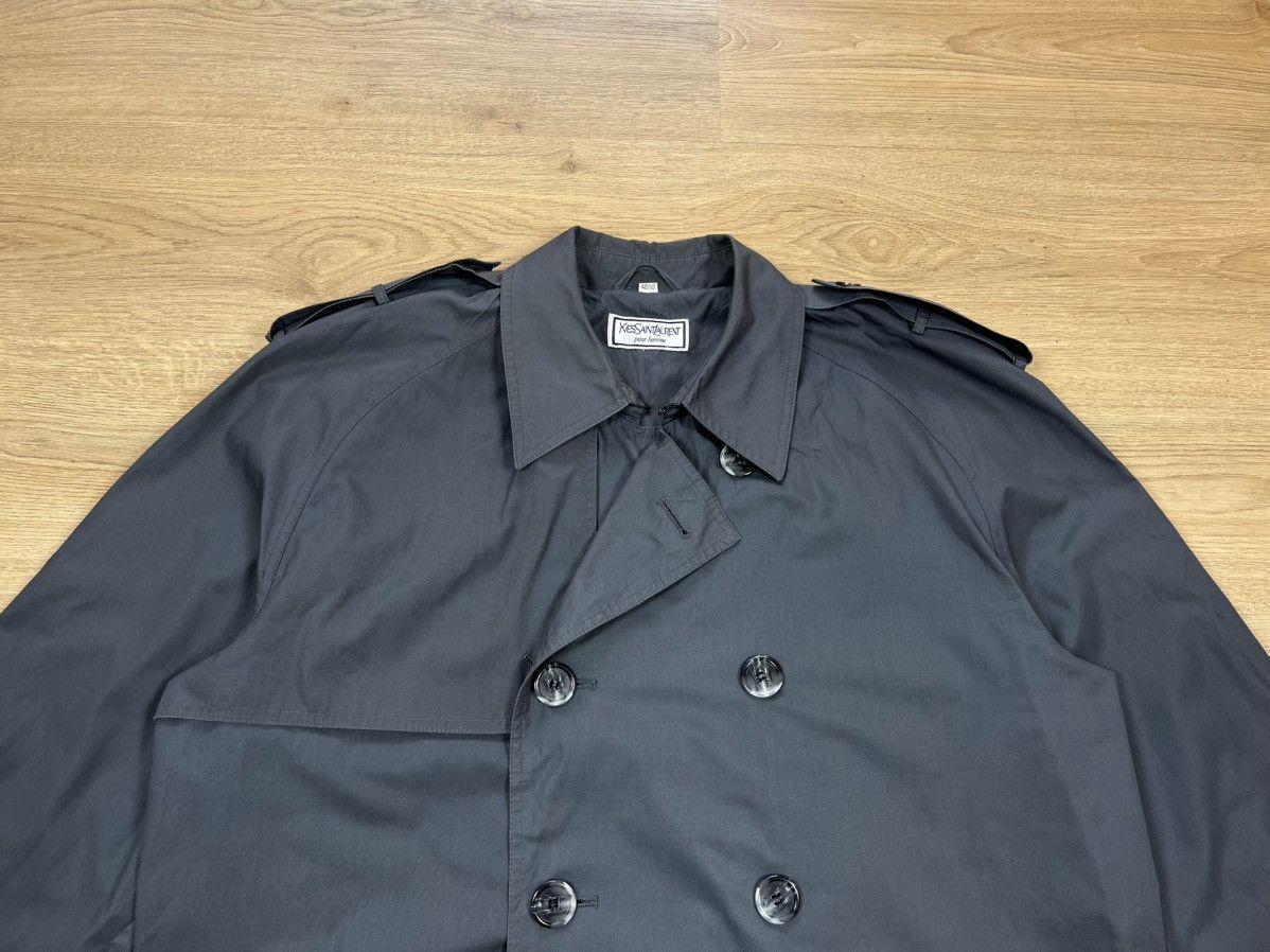 Yves Saint Laurent Vintage Yves Saint Laurent Trench Coat Grey Double Breasted Size US L / EU 52-54 / 3 - 4 Thumbnail