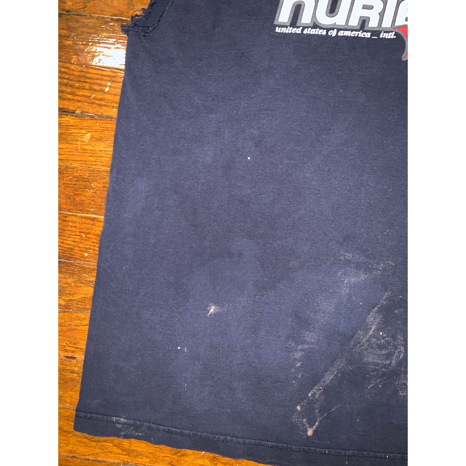 Hurley Vtg Y2K Hurley Cut Off Shirt Navy Blue Thrashed XL Size US XL / EU 56 / 4 - 5 Thumbnail