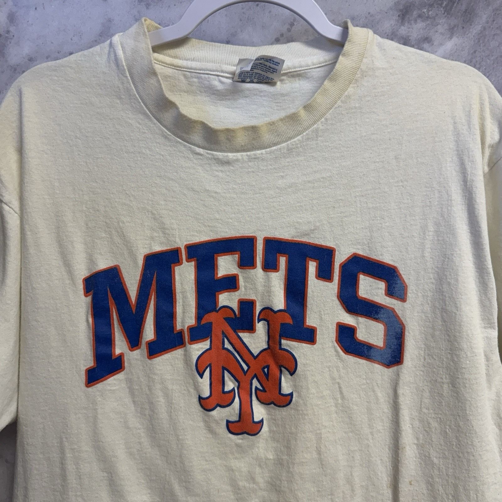 Other Vintage New York Mets T Shirt Mens Large White MLB Short Sle Size US L / EU 52-54 / 3 - 1 Thumbnail