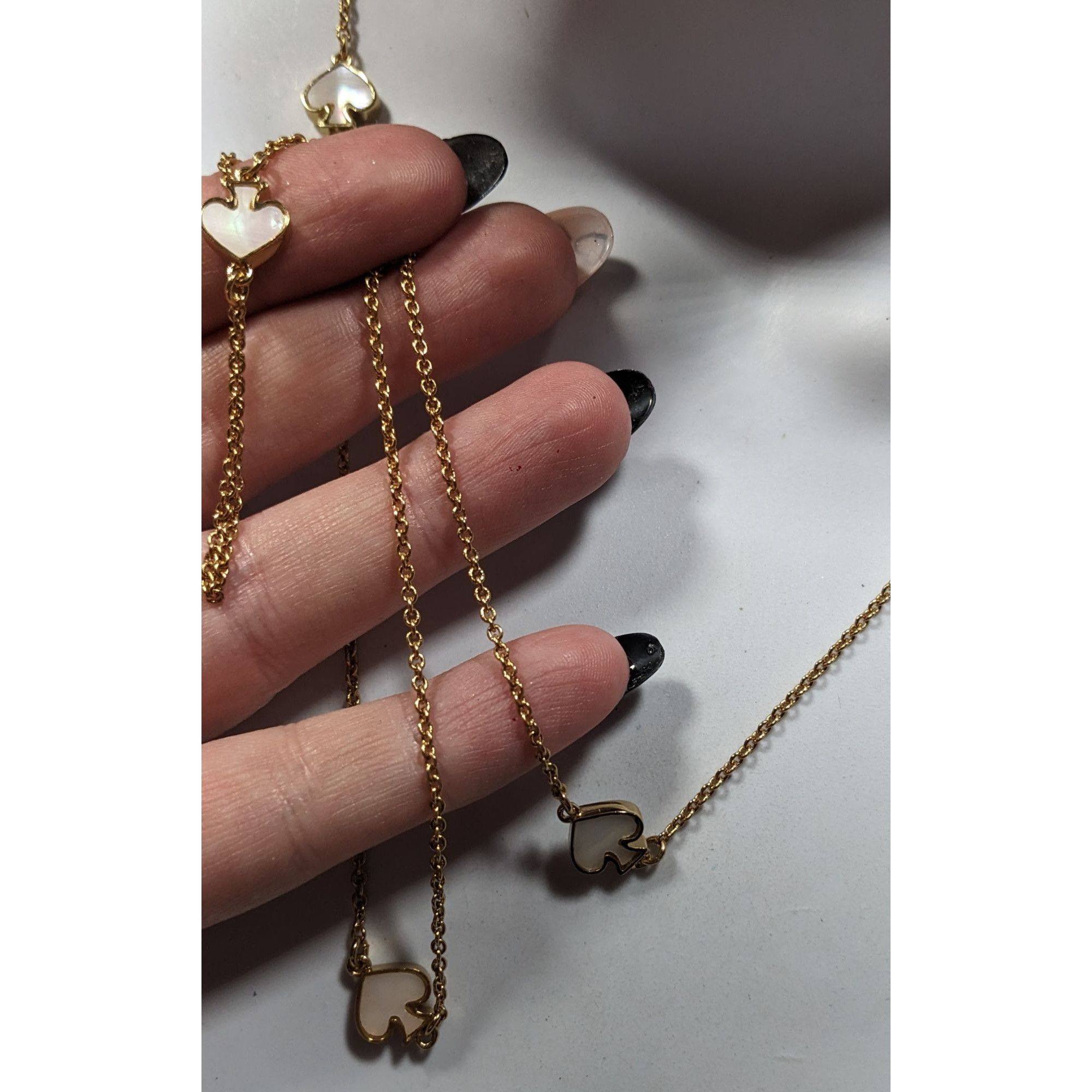 Kate Spade Kate Spade Mother Of Pearl White And Gold Tone Station Neckl Size ONE SIZE - 3 Thumbnail