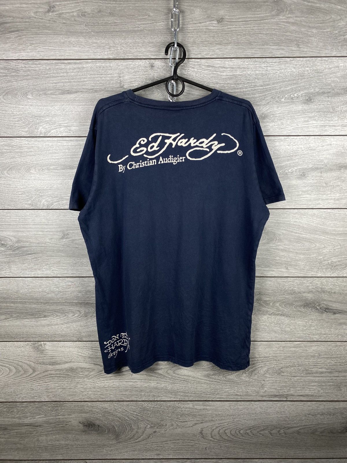 Ed Hardy Mens Vintage Ed Hardy Big Logo Avant Garde T Shirt Tee Size US L / EU 52-54 / 3 - 8 Thumbnail