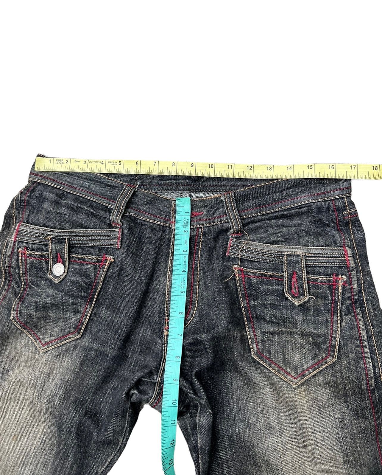 Morgan Homme × Vintage Vintage Morgan Homme Dirty Mud Fade Black Denim Flare Jeans Size US 32 / EU 48 - 3 Thumbnail