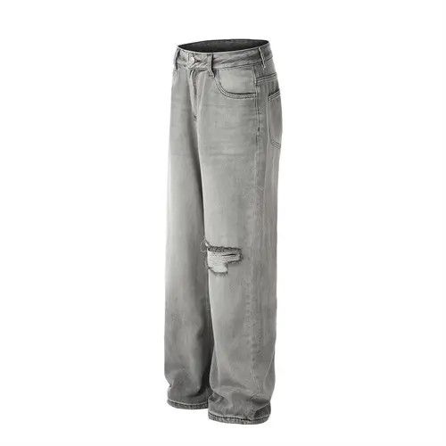 VIBE Men's loose hip-hop fashion washed casual ripped jeans Size US 32 / EU 48 - 8 Thumbnail