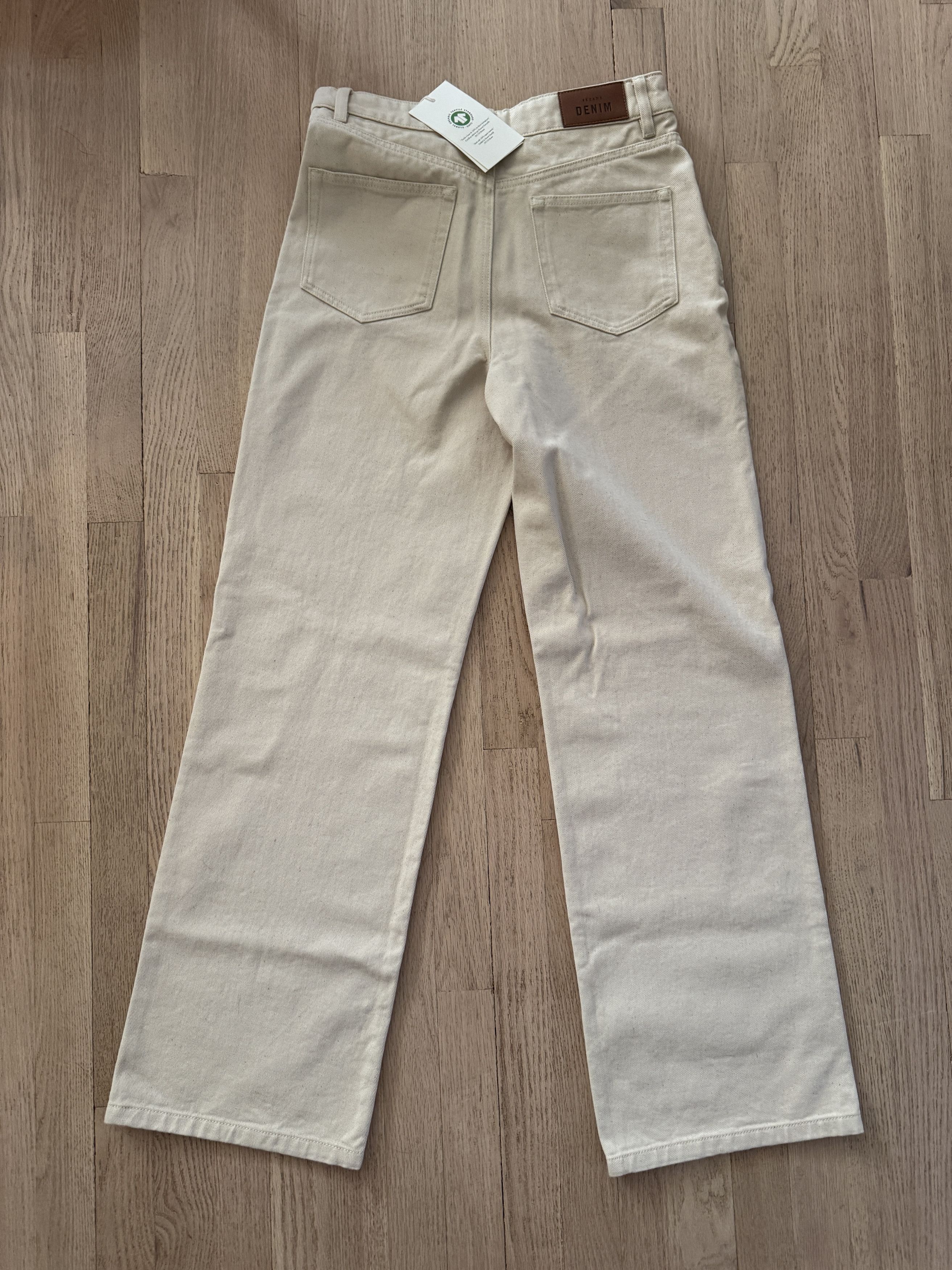 Sezane Sezane Wide Leg Trousers - Mottled Ecru - 6 Size 28" / US 6 / IT 42 - 4 Thumbnail