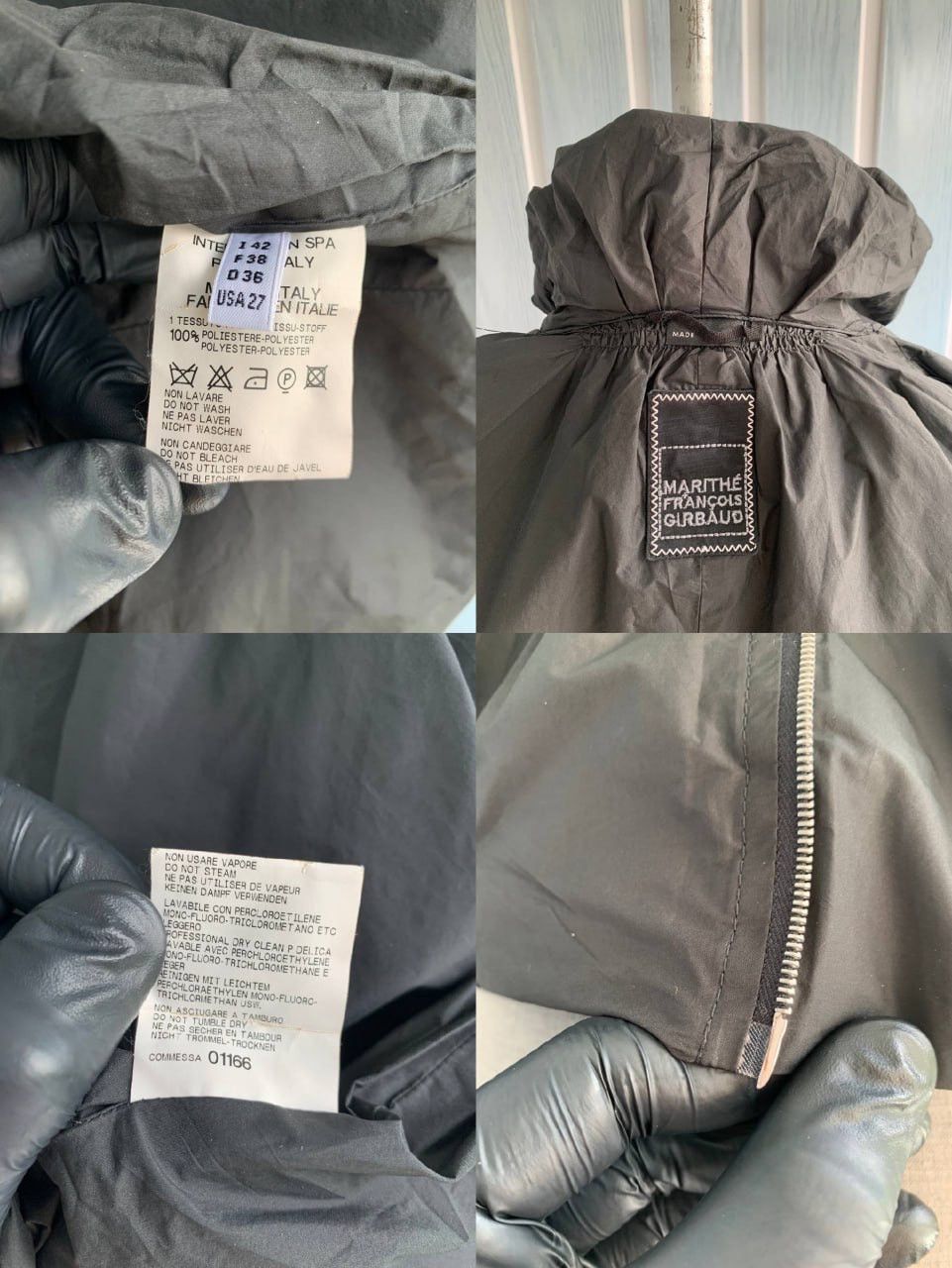 Designer × Marithe + Francois Girbaud Vintage Marithe Francois Girbaud Black Geometric Zip Jacket Size M / US 6-8 / IT 42-44 - 22 Thumbnail