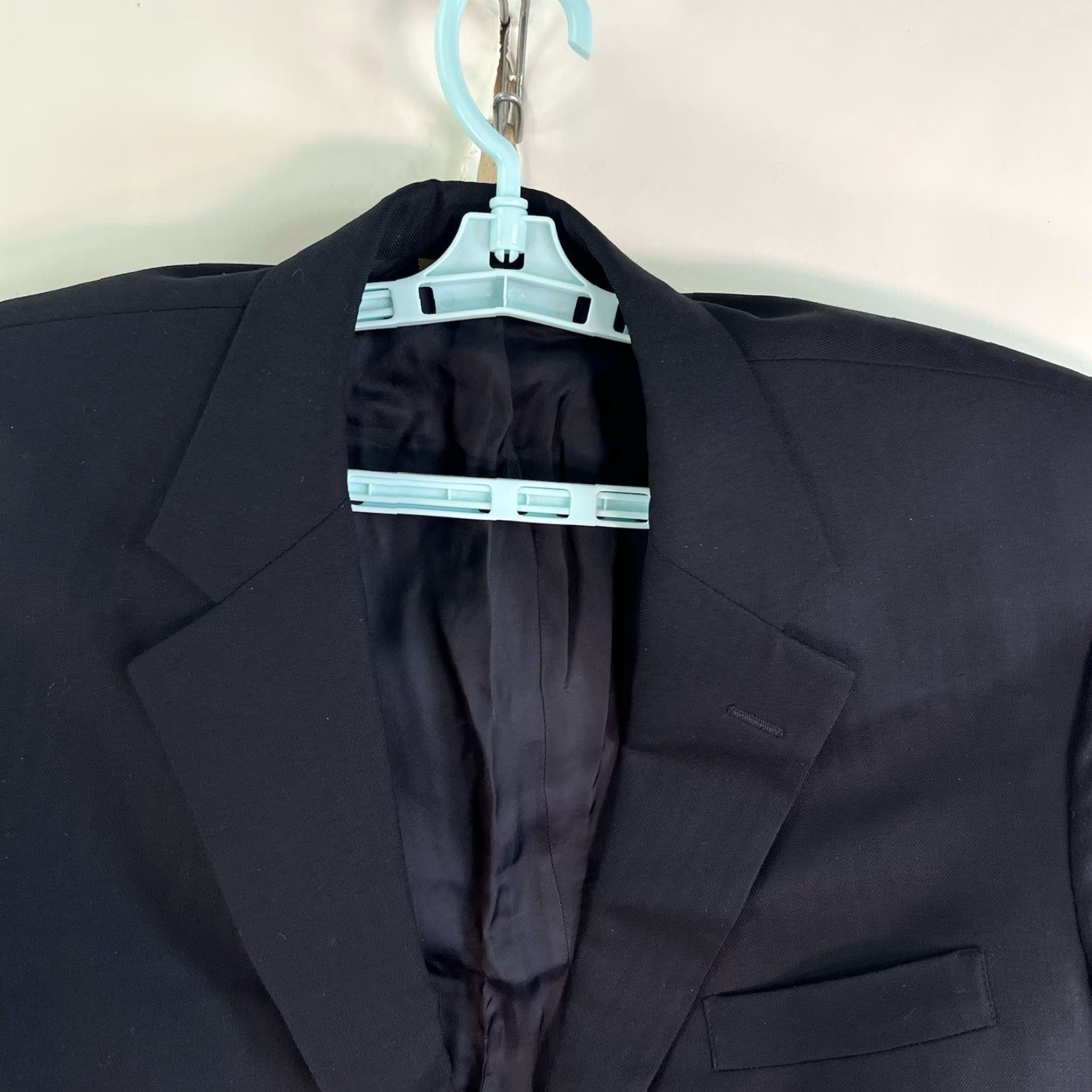 Brooks Brothers Brooks Brothers Saxon Madison Single Breasted Wool Suit Blazer Mens 43R Black Size 46R - 3 Thumbnail