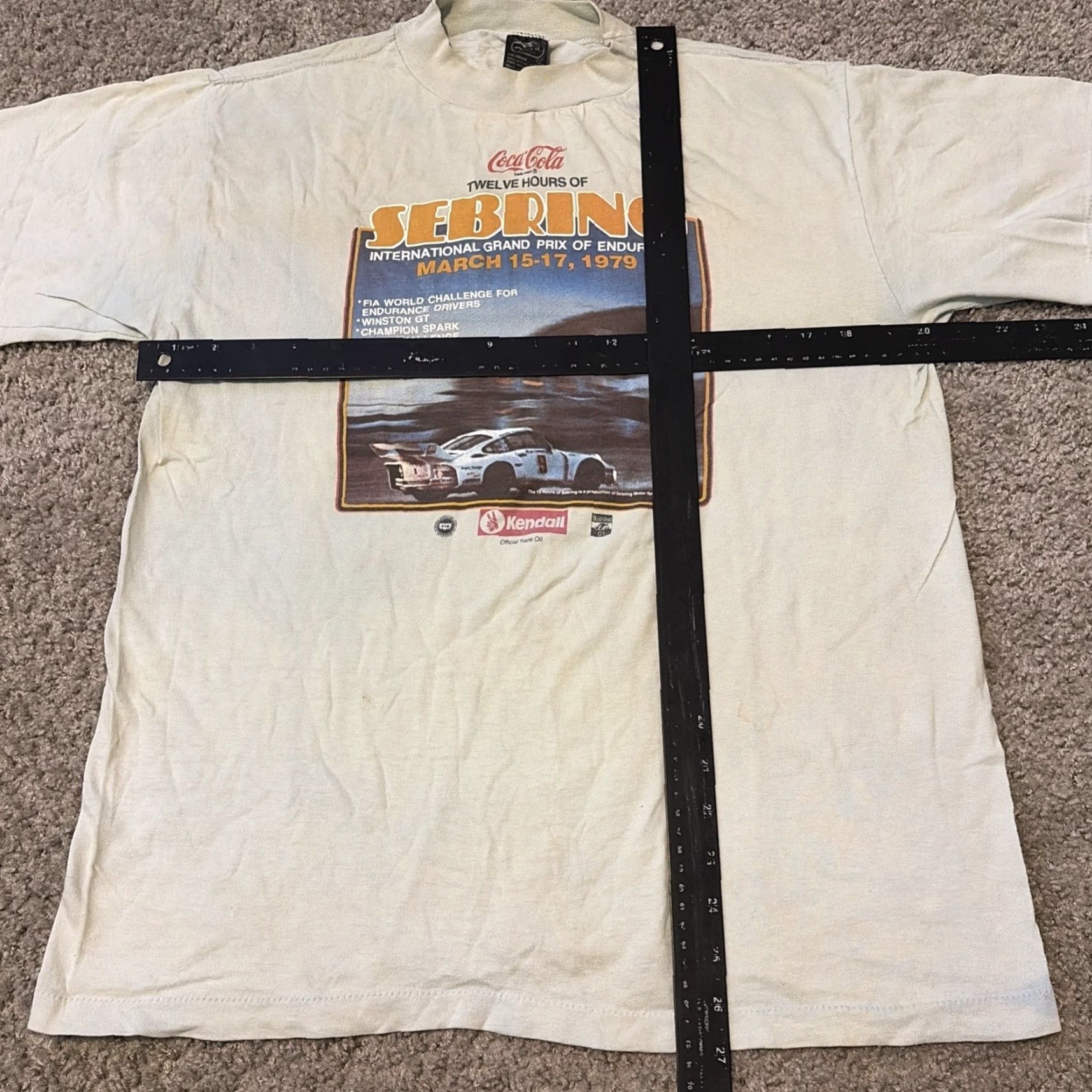 Vintage VINTAGE 1979 Sebring Grand Prix Coca-Cola Racing Race T-Shirt Large Blue Unisex Adults L Mens Womens Size US L / EU 52-54 / 3 - 6 Thumbnail