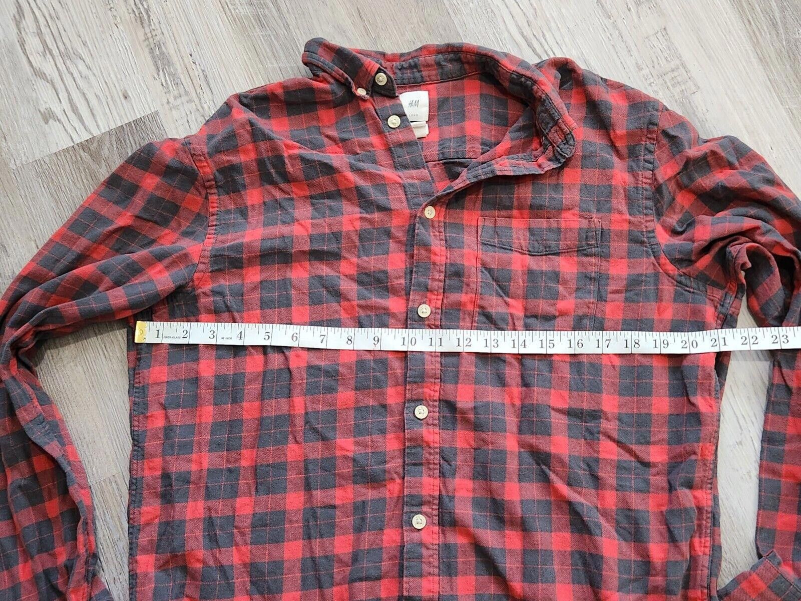 H&M HM Plaid Shirt Button Down Large Buffalo Check Red Grunge Size US L / EU 52-54 / 3 - 4 Thumbnail