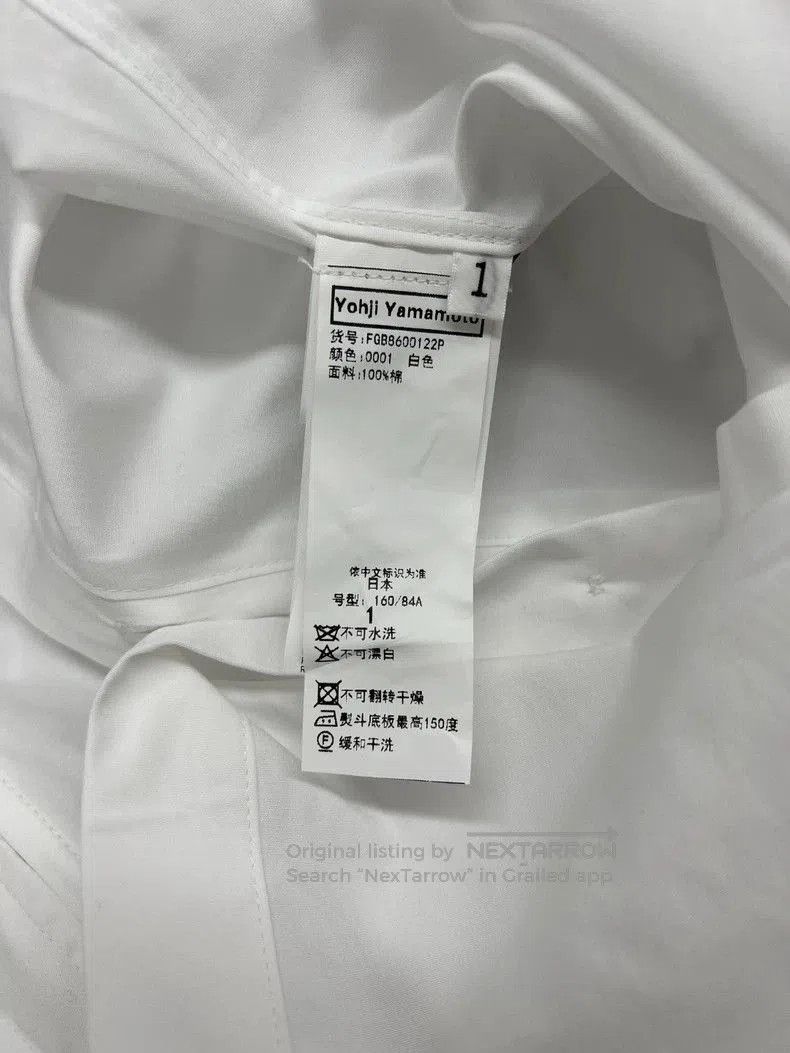 Yohji Yamamoto YOHJI YAMAMOTO Cotton Long Sleeve Shirt. Size US S / EU 44-46 / 1 - 6 Thumbnail