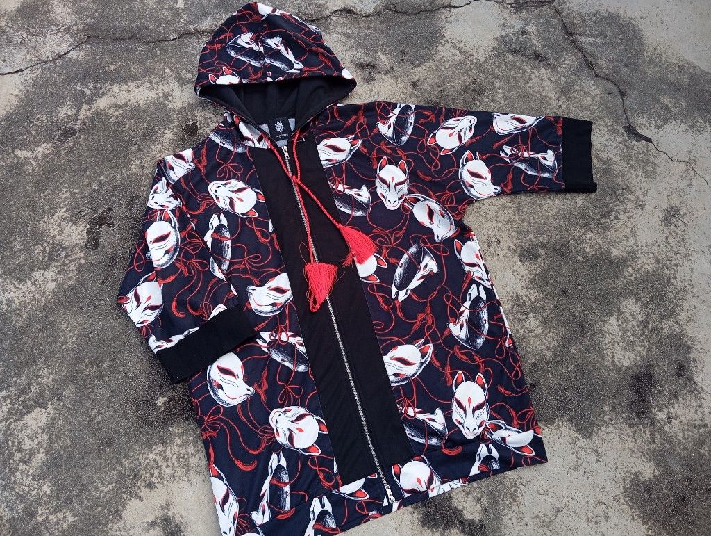 Japanese Brand Drug Honey Harajuku hoodie 🎌 Kitsune Fox Mask Baby Metal 🔥 Size US XL / EU 56 / 4 - 5 Thumbnail
