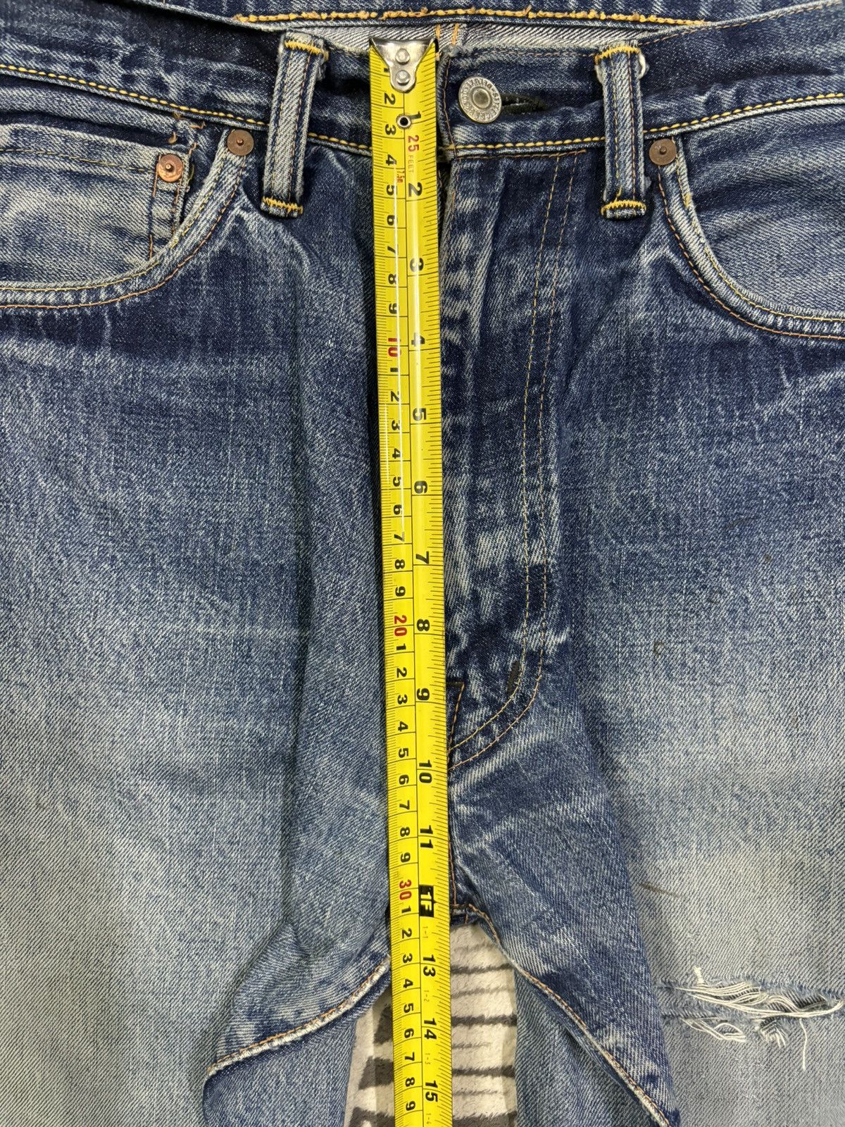 Evisu Vintage 00s Evisu Selvedge Loose Distressed Jeans by Yamane Size US 31 - 22 Thumbnail