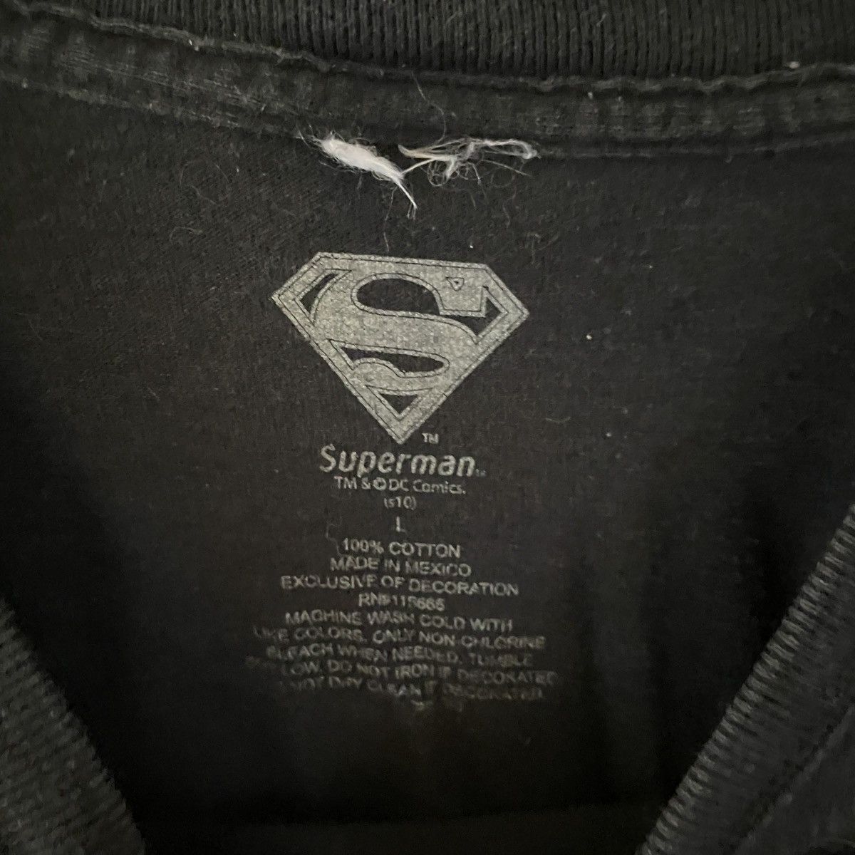 DC Comics × Vintage Vintage DC Black Grey Superman Graphic T Shirt Men’s Size L Size US L / EU 52-54 / 3 - 4 Thumbnail