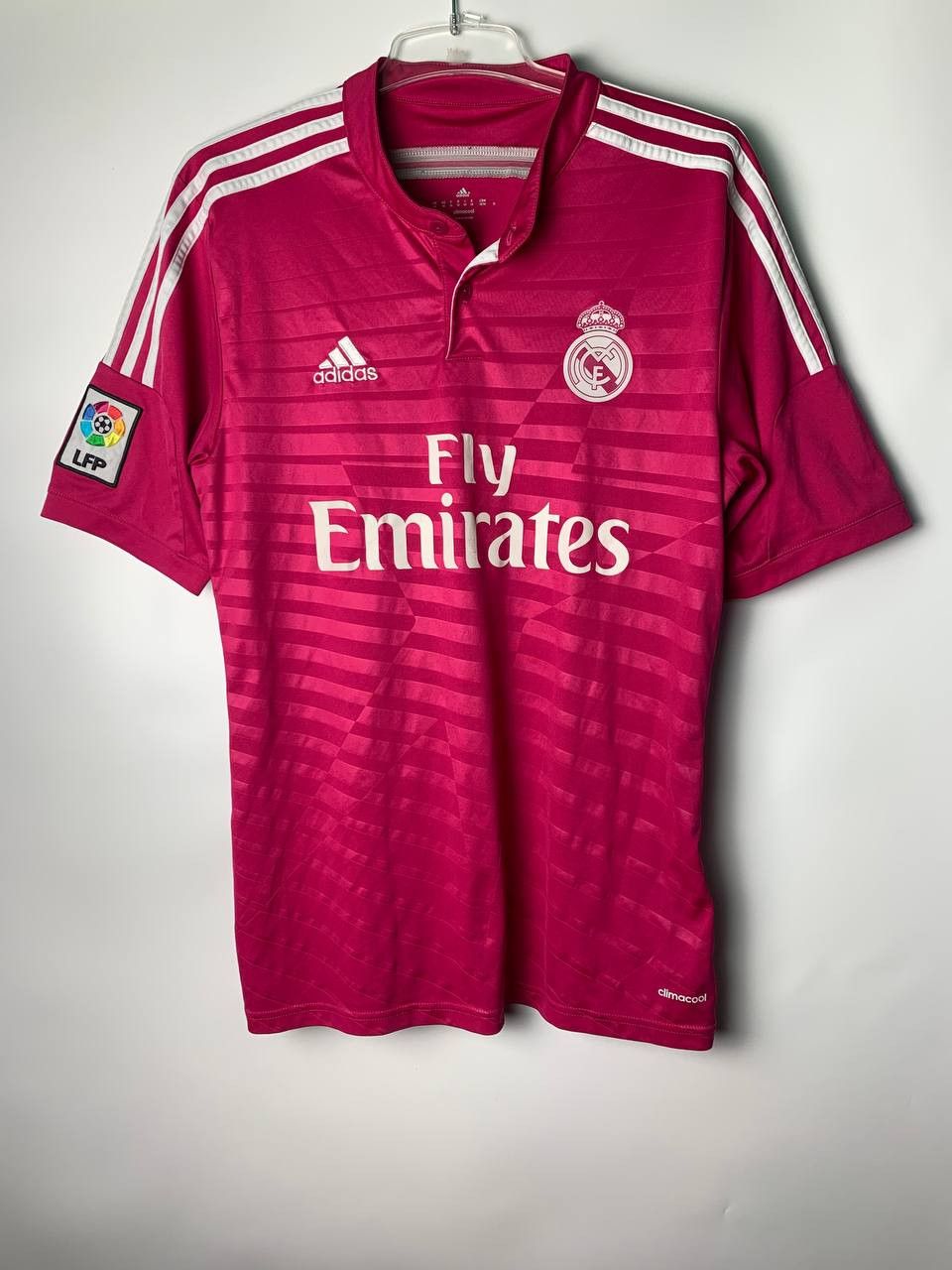 Football shirt soccer FC Real Madrid Spain Away 2014/2015 Adidas Jersey  Pink XS