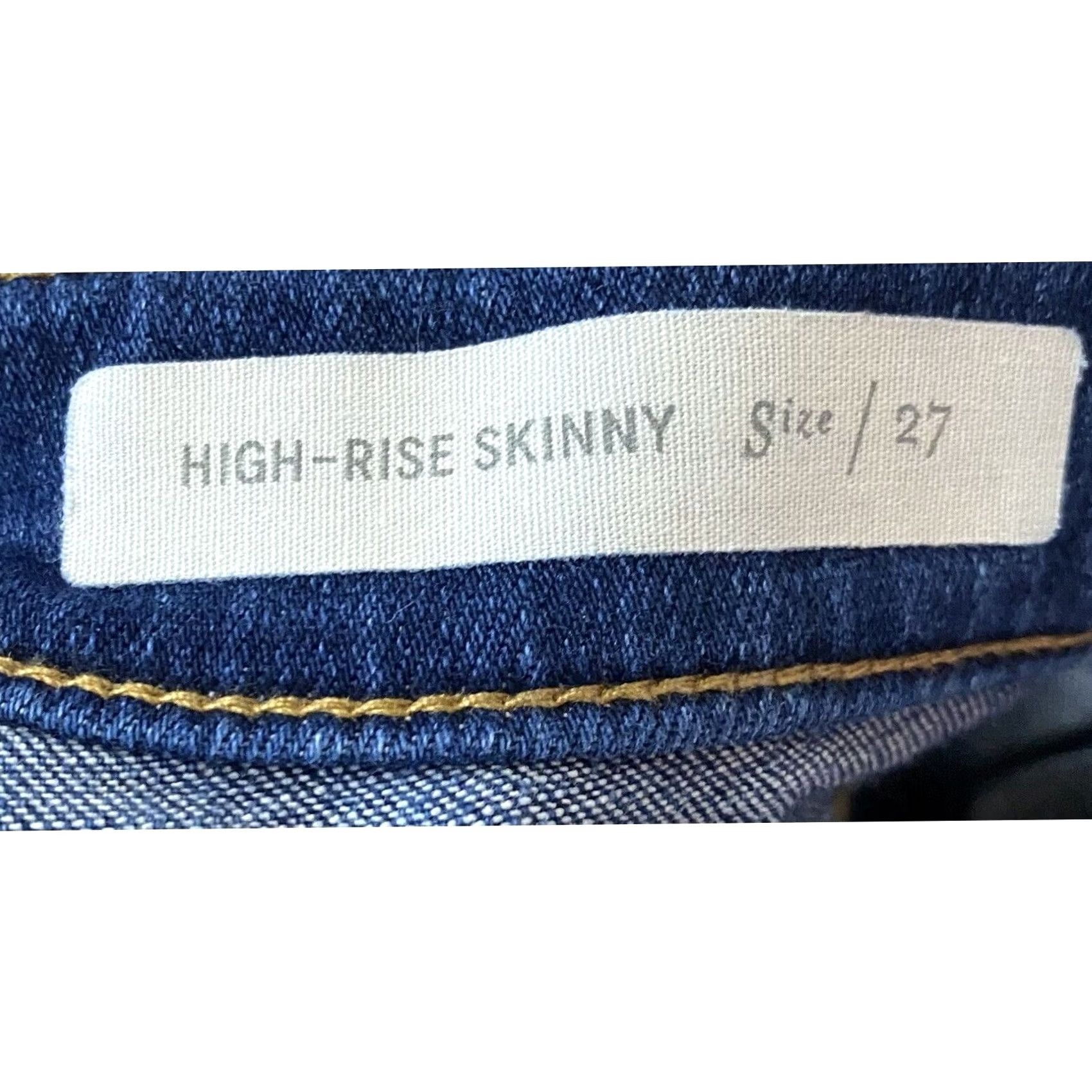 Vintage Pilcro And The Letterpress Jeans High Rise Skinny Frayed Hem 2-Tone Denim 28 Woman Blue Jeans 28 Womens Skinny Denim 90s style? Size 28" / US 6 / IT 42 - 7 Thumbnail