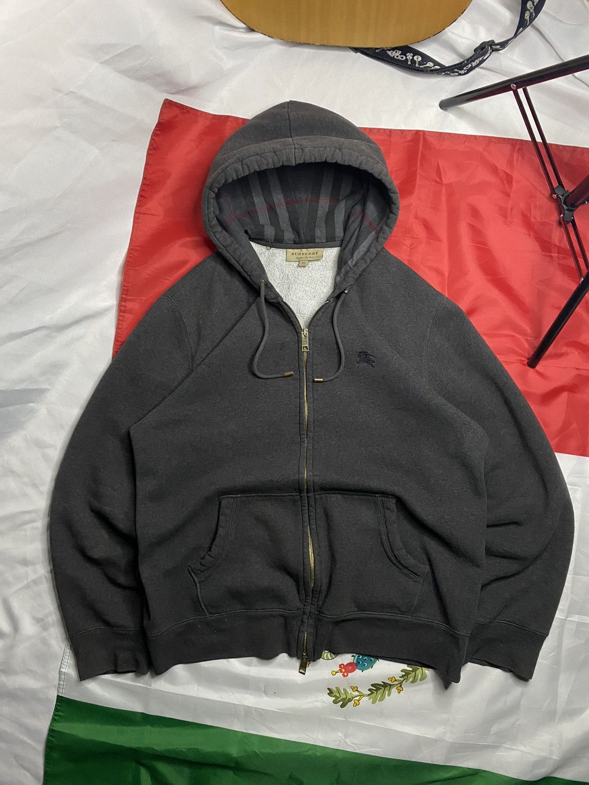 Burberry Burberry Kurke Zip Hoodie Grey Grailed