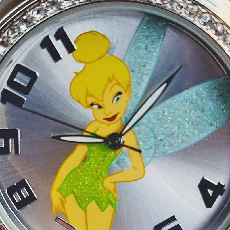 Disney Disney Tinker Bell Silver Analog Watch Blue Band Size ONE SIZE - 2 Thumbnail