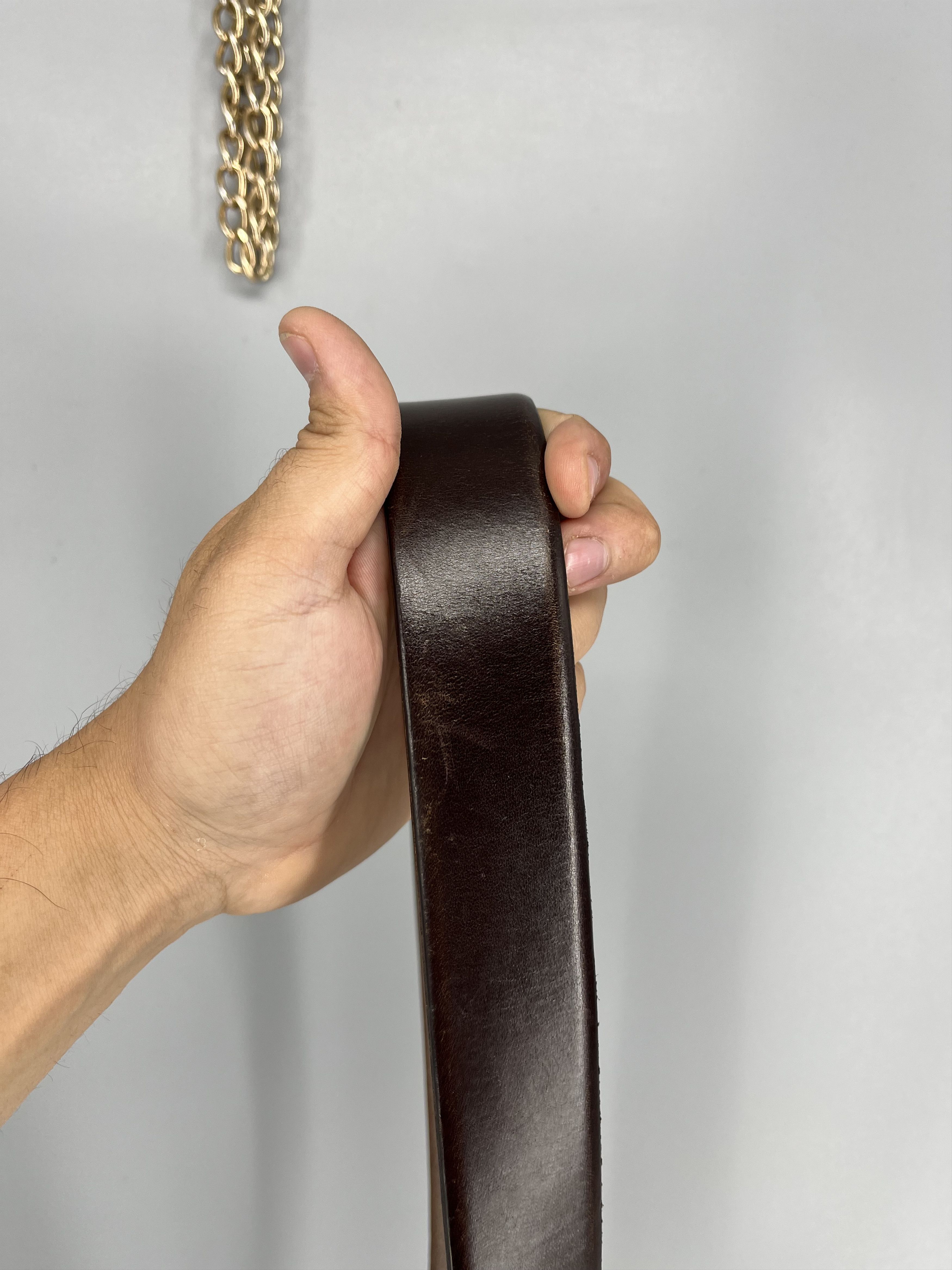 Hugo Boss Hugo Boss Brandon Handmade Dark Brown Leather Belt Men's Size ONE SIZE - 6 Thumbnail