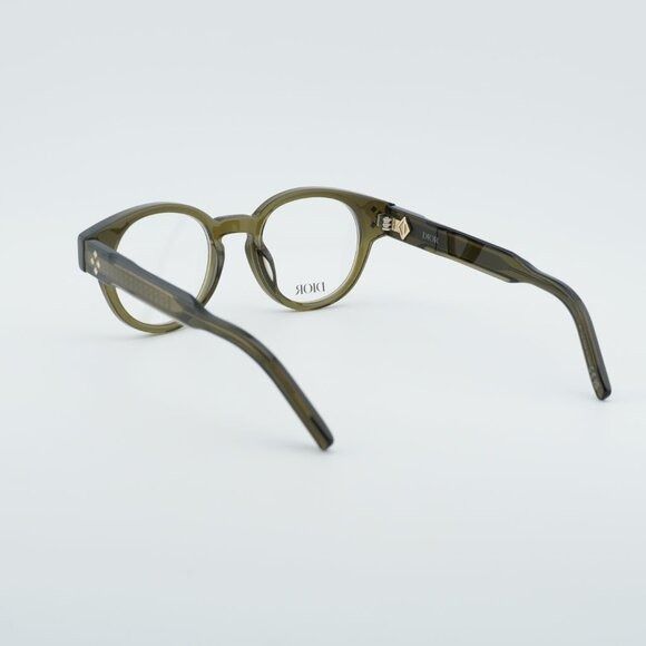Dior Dior CD DIAMONDO R1I 5500 Eyeglasses Green 48mm Round Frame Size ONE SIZE - 4 Thumbnail