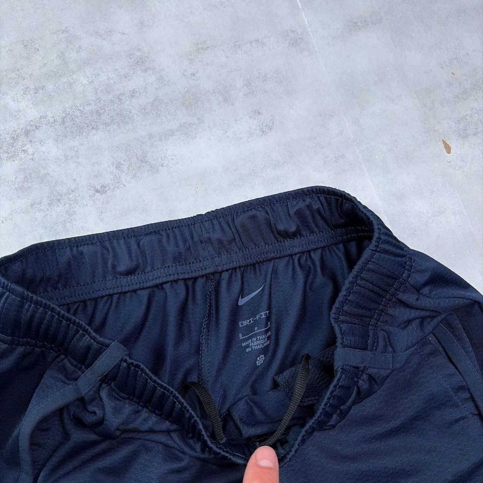 Nike Y2K Navy Nike Swoosh Grunge Loose Trackpants Size US 30 / EU 46 - 4 Thumbnail
