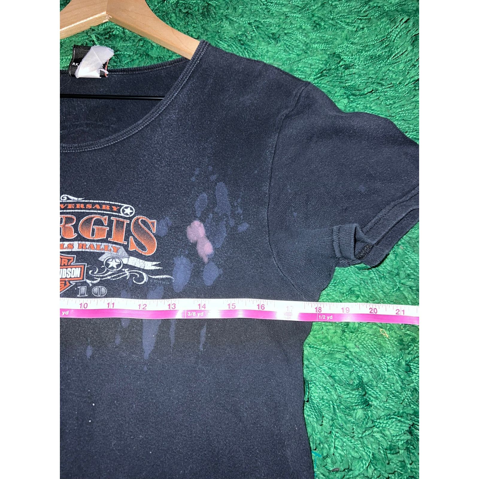 Harley Davidson Womens Harley Davidson Top Sturgis Hills Thrashed Stained L Size L / US 10 / IT 46 - 13 Thumbnail