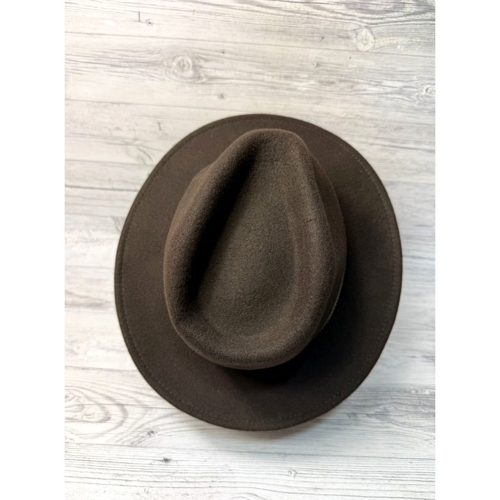 Vintage Alan Paine Country collection Ricufel Wool Brown Fedora Hat mens size S/54cm Size ONE SIZE - 6 Thumbnail