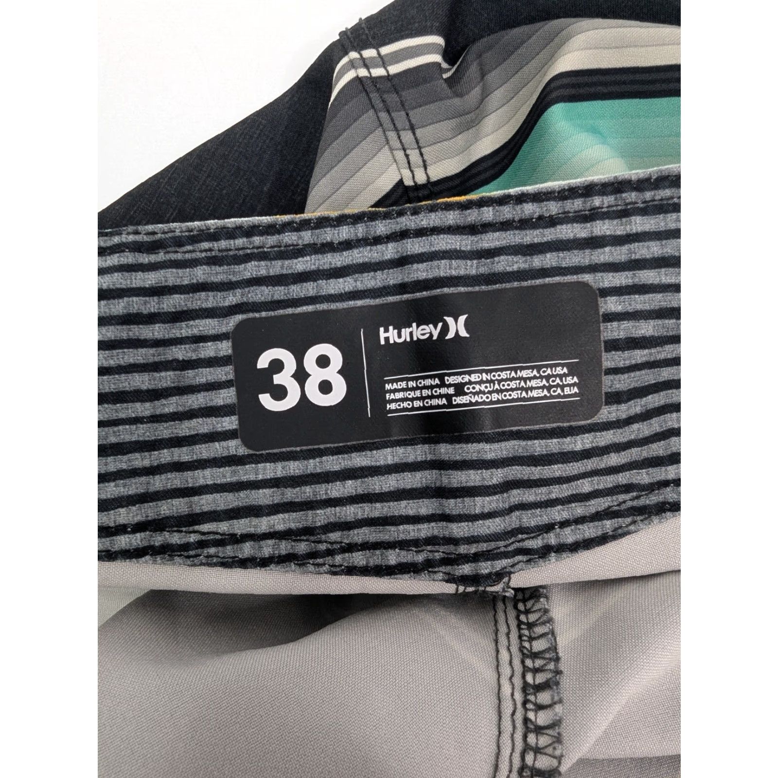 Hurley Hurley Serape Stripe Trunk Swim Board Shorts Men Size 38 Swimwear Beach Summer Multicolor Pockets Drawstring Lightweight Stretch Size US 38 / EU 54 - 7 Thumbnail