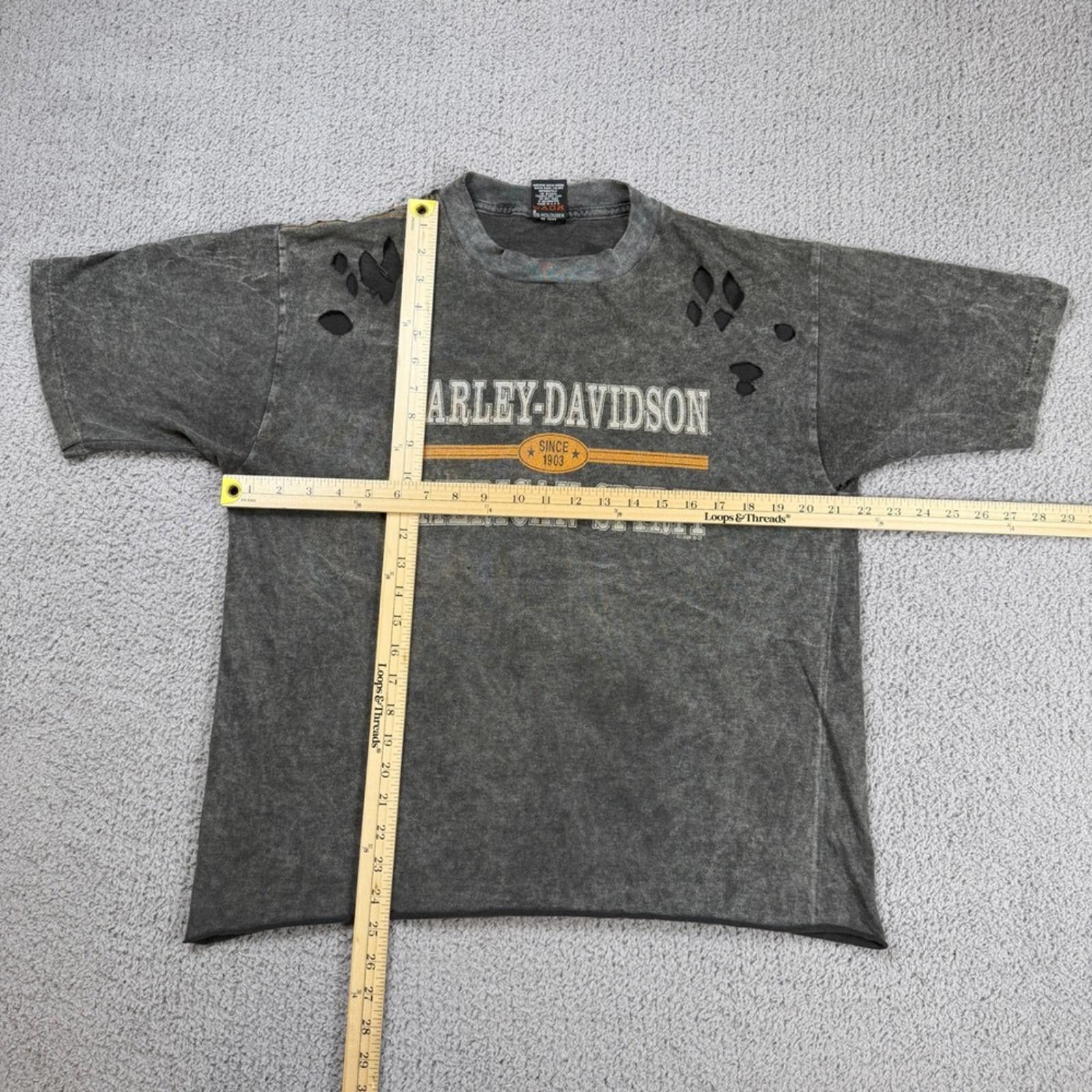 Harley Davidson 90s Vintage Harley Davidson American Spirit T Shirt Stuart Size US L / EU 52-54 / 3 - 3 Thumbnail