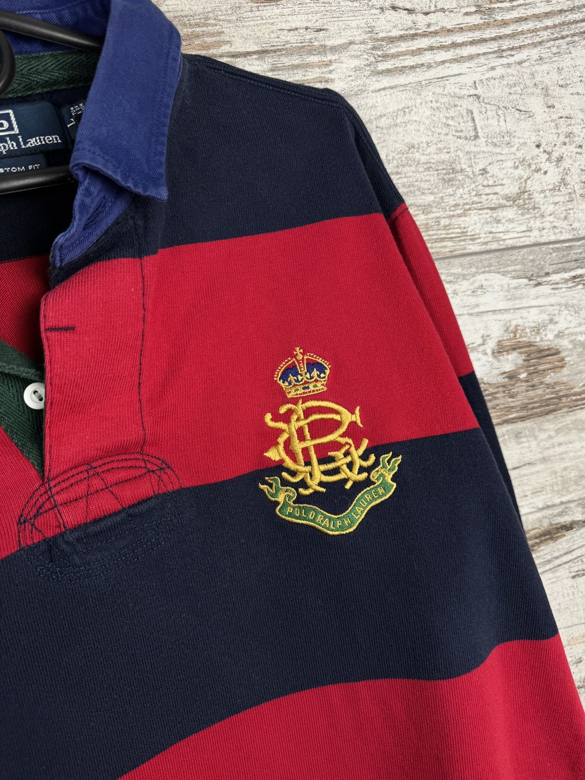 Polo Ralph Lauren Mens Vintage Polo Ralph Lauren rugby sweatshirt jacket rare Size US L / EU 52-54 / 3 - 5 Thumbnail