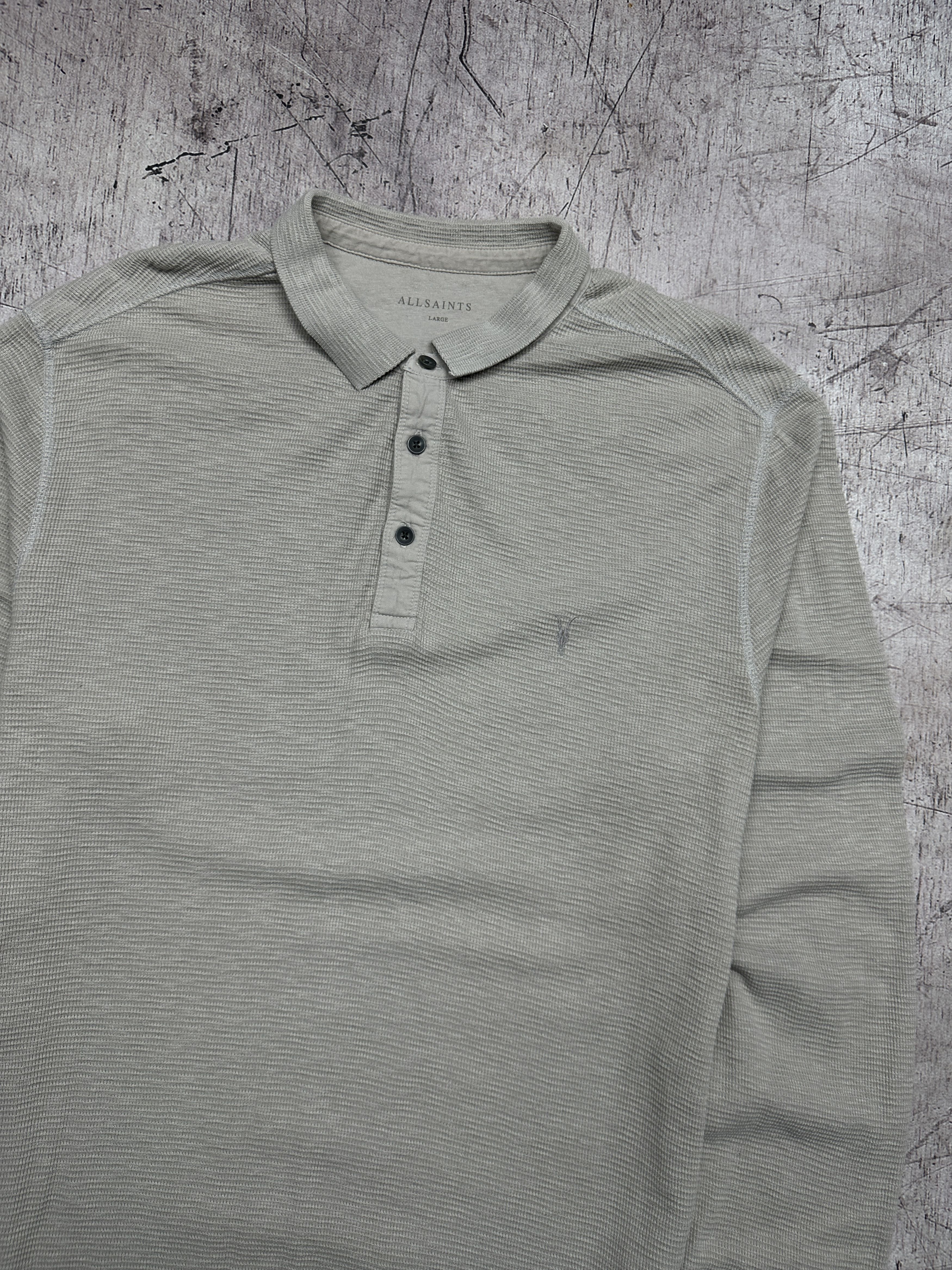 Allsaints Allsaints Mens Clash Long Sleeve Polo Shirt Size US L / EU 52-54 / 3 - 2 Thumbnail