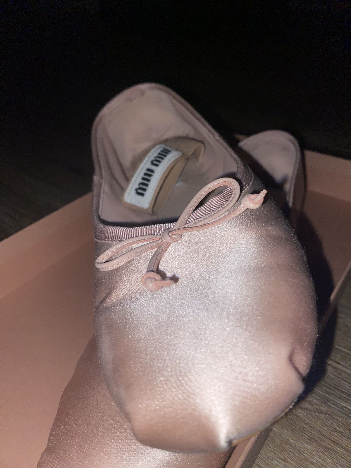 Miu Miu Pink Miu Miu Ballet Flats With Bow Detail Size US 7.5 / IT 37.5 - 9 Thumbnail