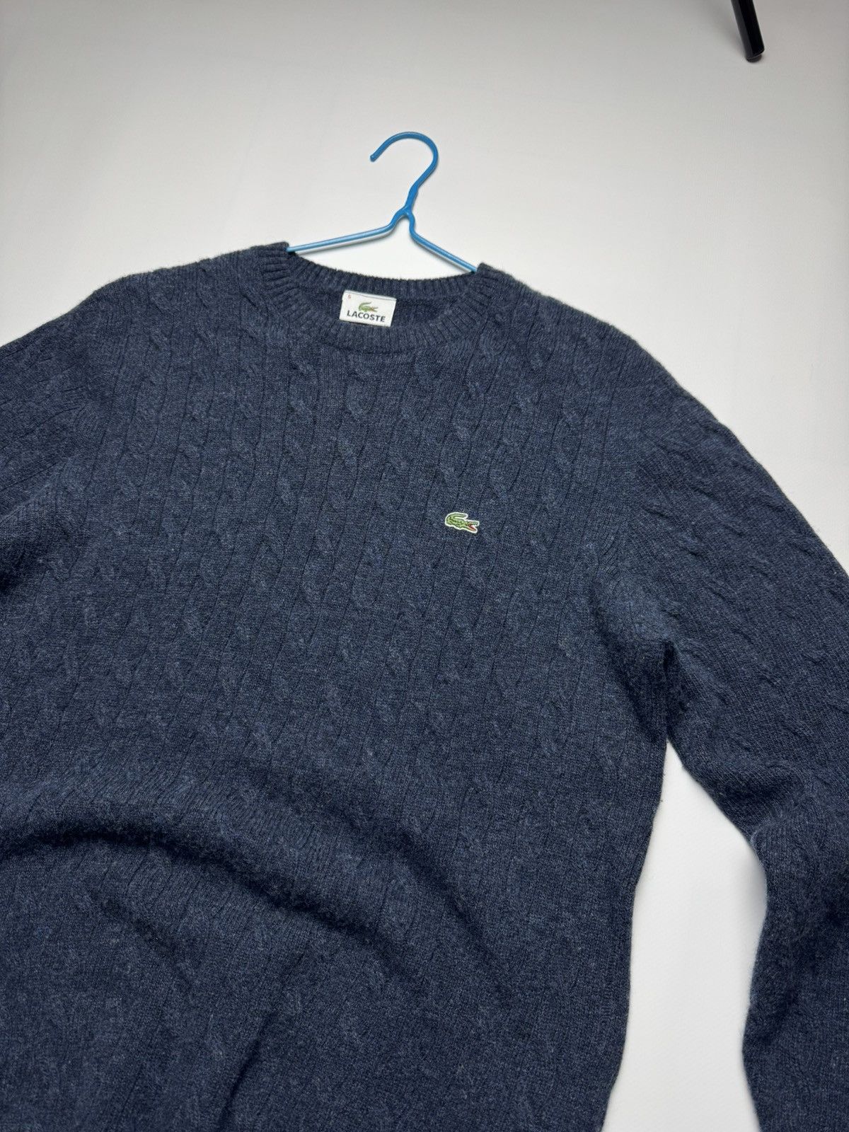 Lacoste Lacoste Cable Knit Wool Sweater Size US L / EU 52-54 / 3 - 3 Thumbnail