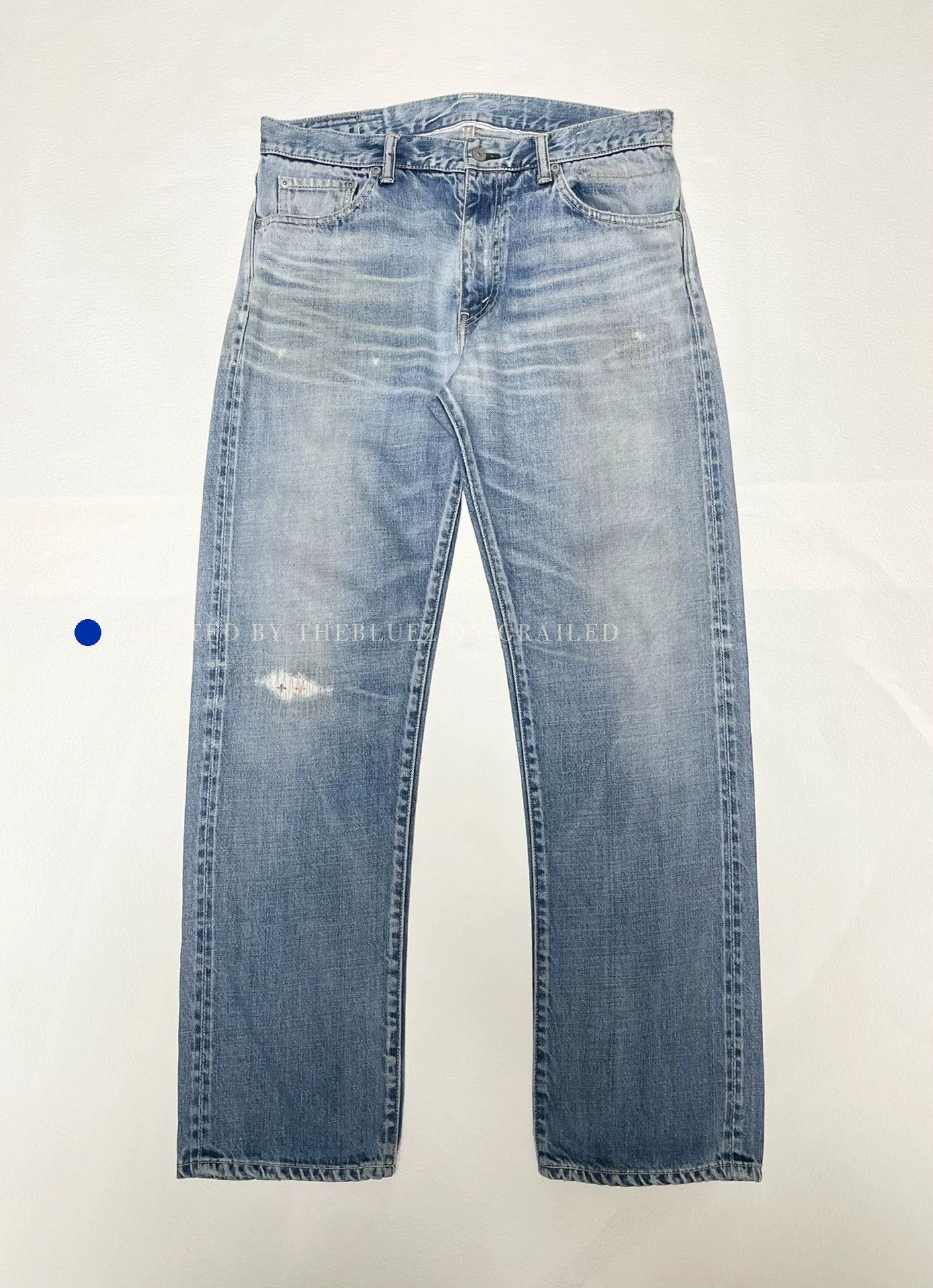 Visvim Vintage Washed Cross Patch Denim Trousers Size US 34 / EU 50 - 1 Thumbnail