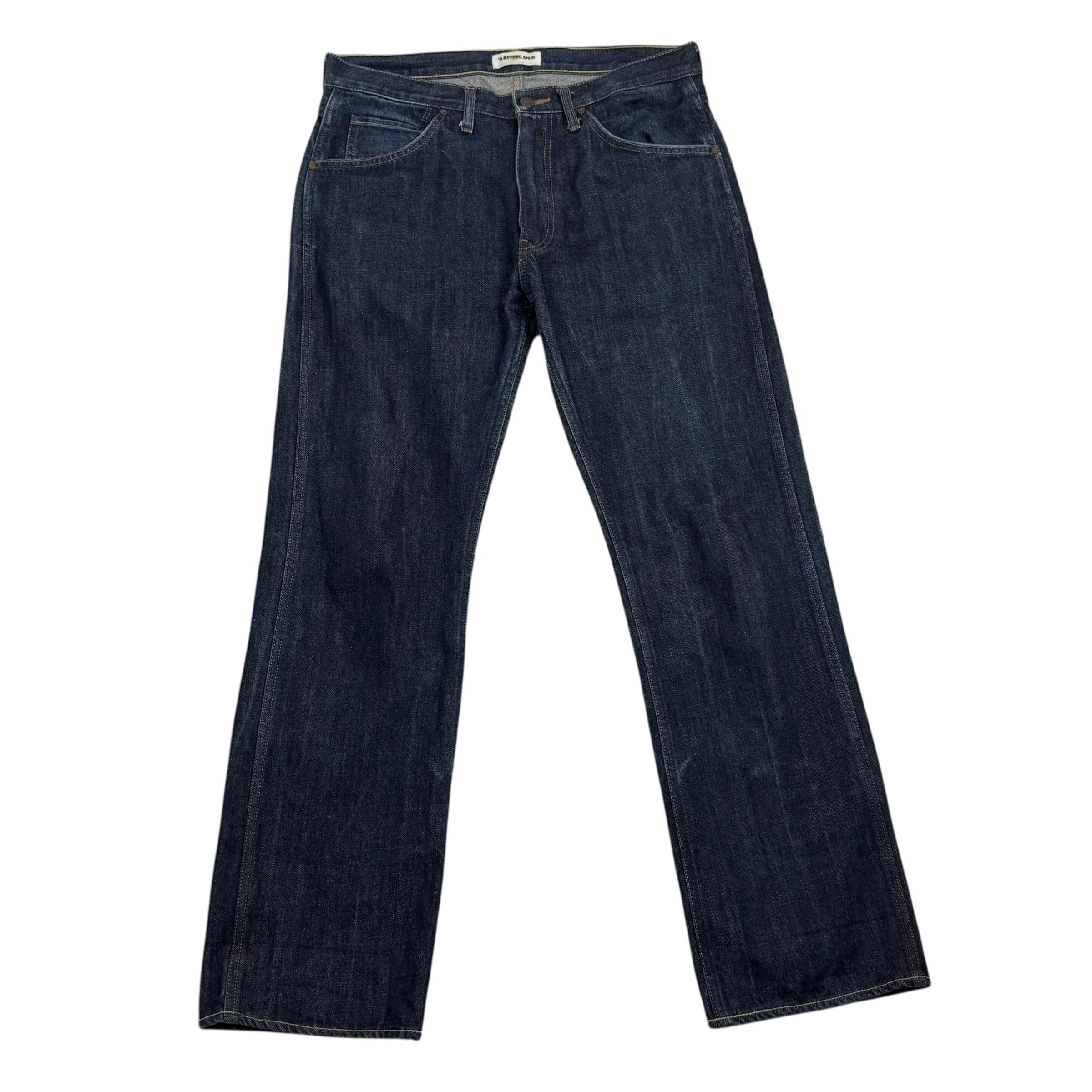 A Bathing Ape (Bape) 1992 Type-2 Chain Stitch Logo Jeans (Si