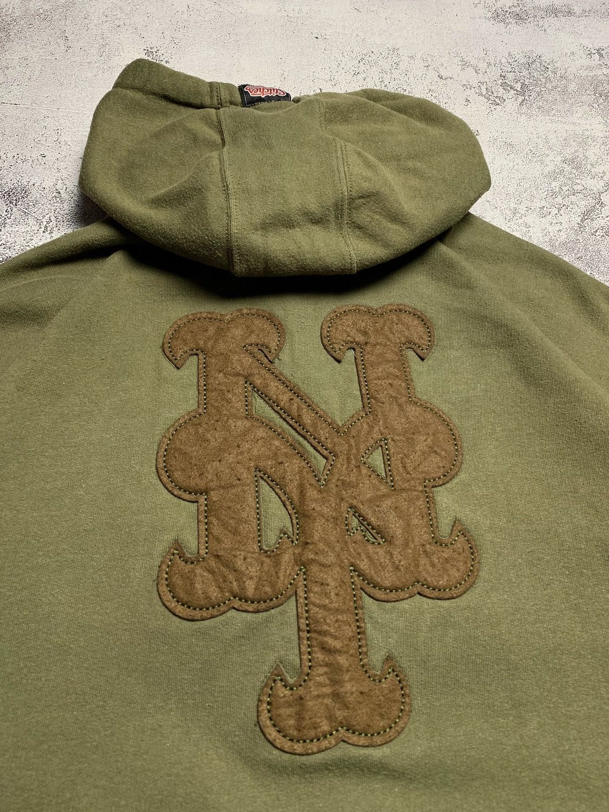 MLB Vintage NY New York Mets Camo Green Stitches Hoodie Size Size US L / EU 52-54 / 3 - 11 Thumbnail