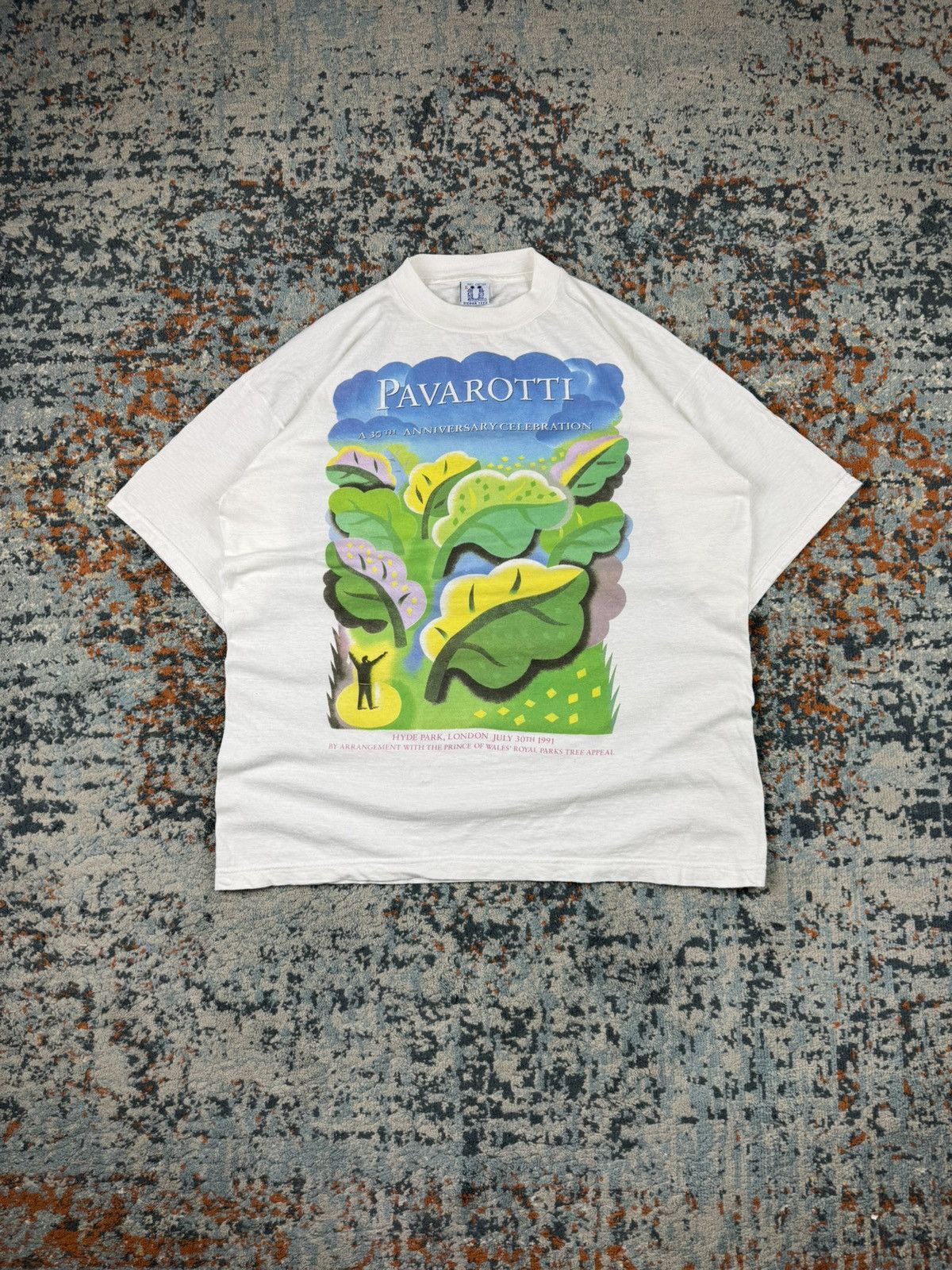 Band Tees Vintage 1991 Luciano Pavarotti tenor opera singer graphic te Size US XL / EU 56 / 4 - 1 Thumbnail