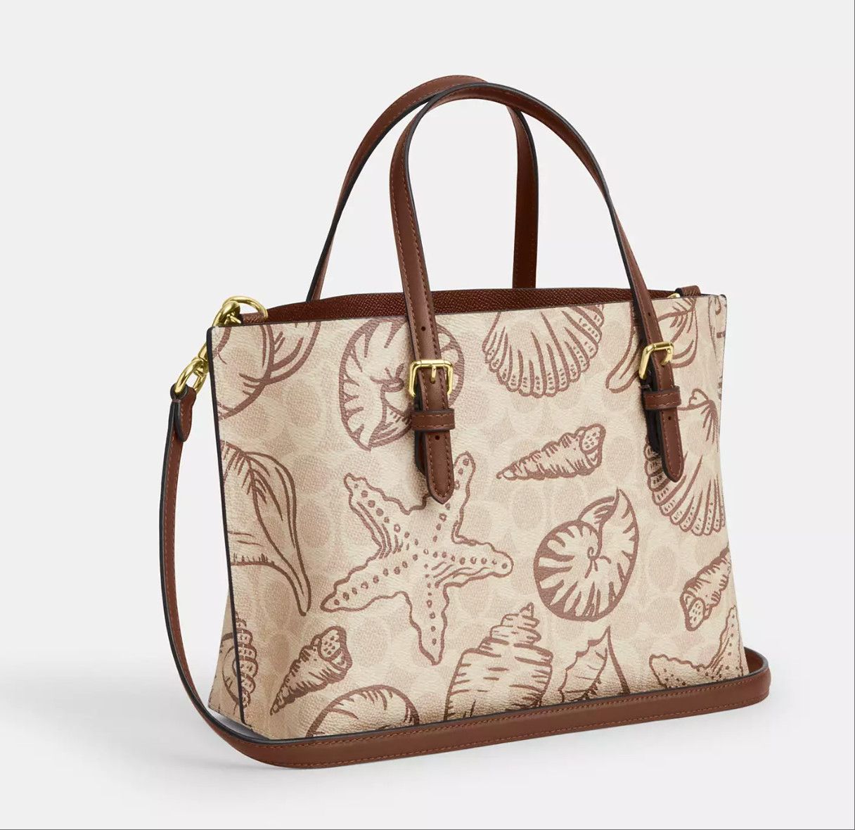 Coach Mollie Tote Bag 25 In Signature Canvas With Shell CBH63 Size ONE SIZE - 11 Thumbnail