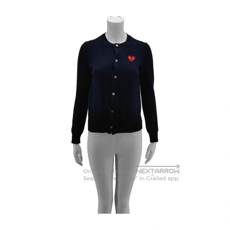 Comme des Garcons Comme Des Garcons Dark Blue Long Sleeve Wool Cardigan Size L / US 10 / IT 46 - 1 Thumbnail
