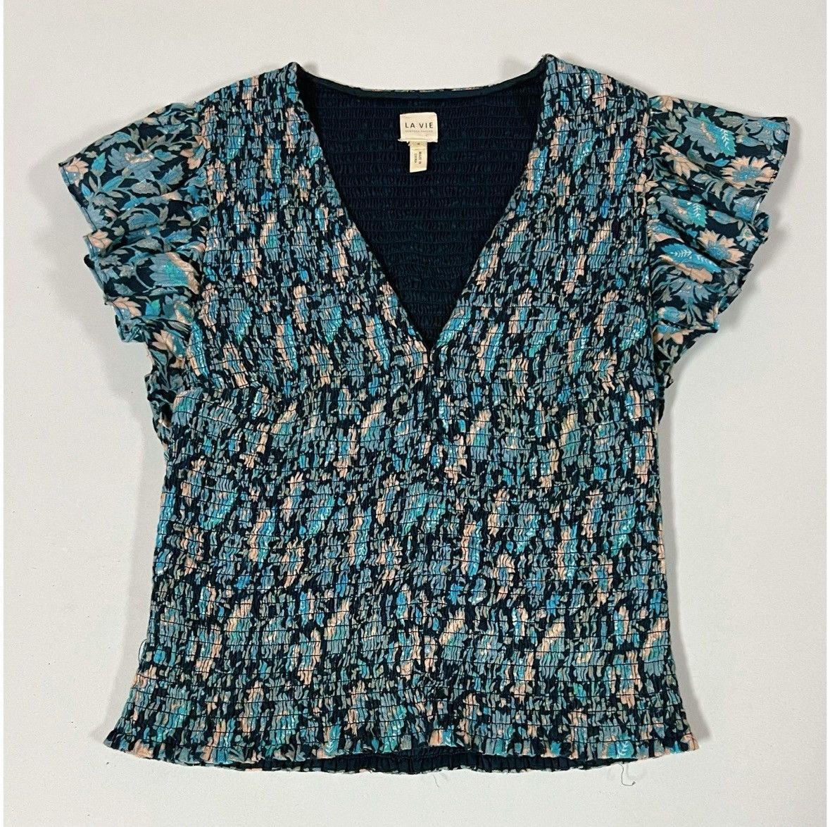 Rebecca Taylor La Vie Rebecca Taylor Blue Floral Shirt Top Blouse Size S 💙✨ Size S / US 4 / IT 40 - 2 Thumbnail