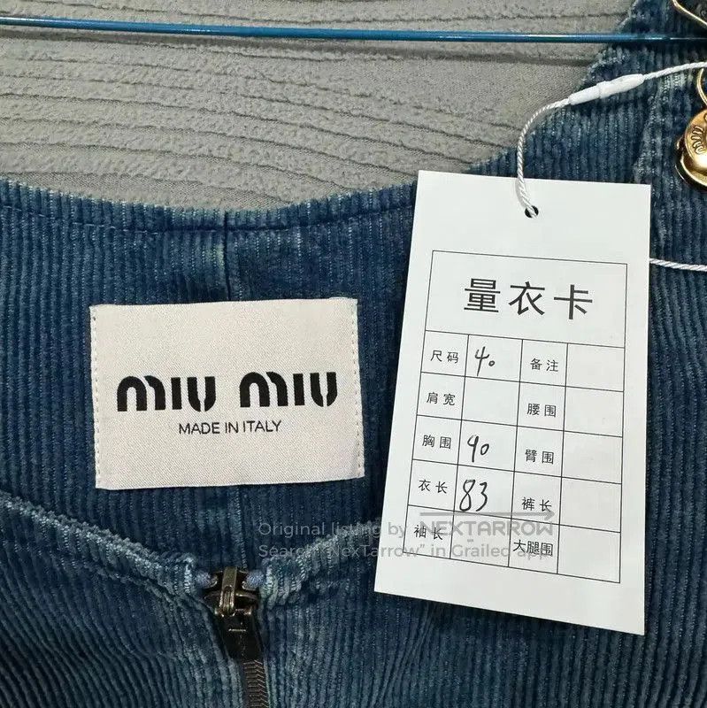 Miu Miu Miu Miu Blue Cotton Women's Dress . Size M / US 6-8 / IT 42-44 - 3 Thumbnail