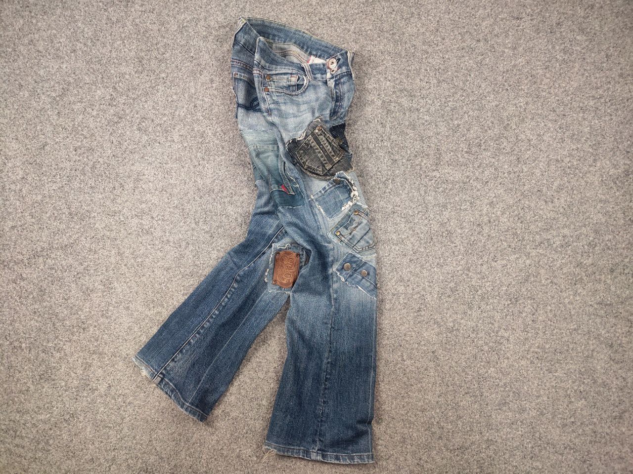 Ecko Unltd. Vintage Ecko unltd Patchwork Denim Japan LGB Y2k Style Jeans Size US 32 / EU 48 - 3 Thumbnail