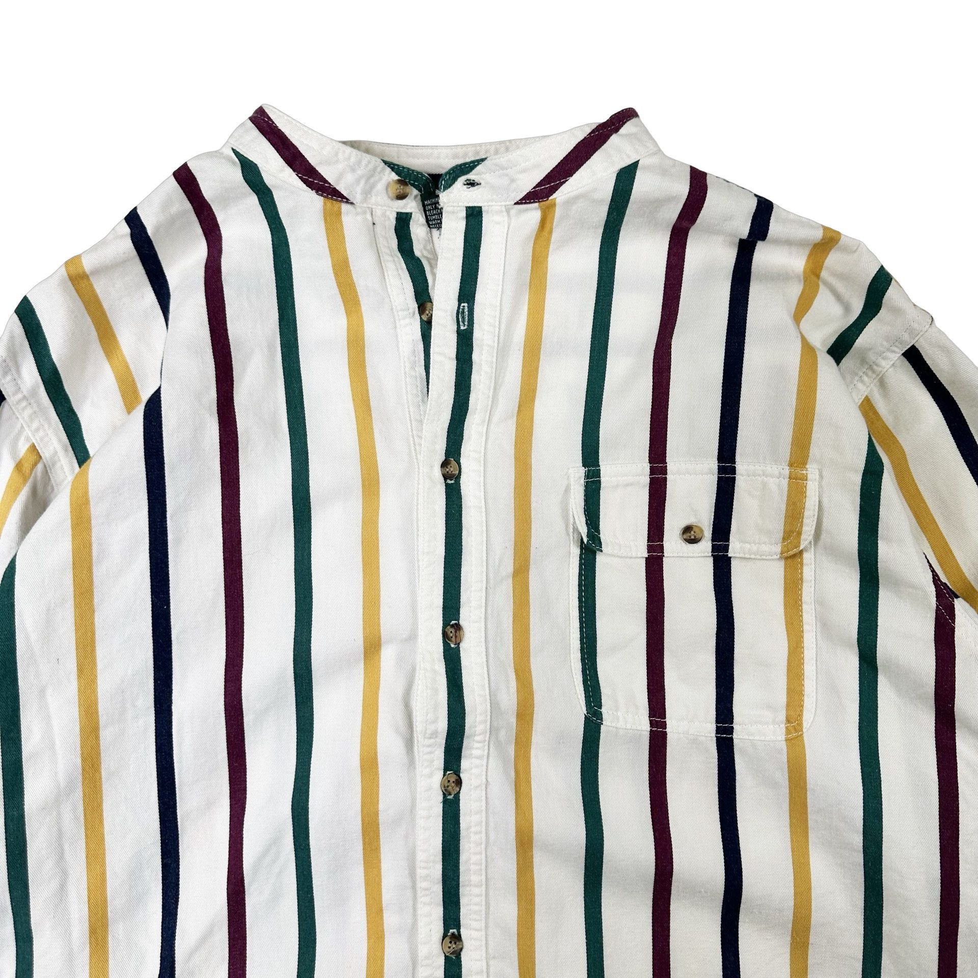 Vintage Vintage 90s Striped Button Up Long Sleeve Shirt Size US XXL / EU 58 / 5 - 2 Thumbnail