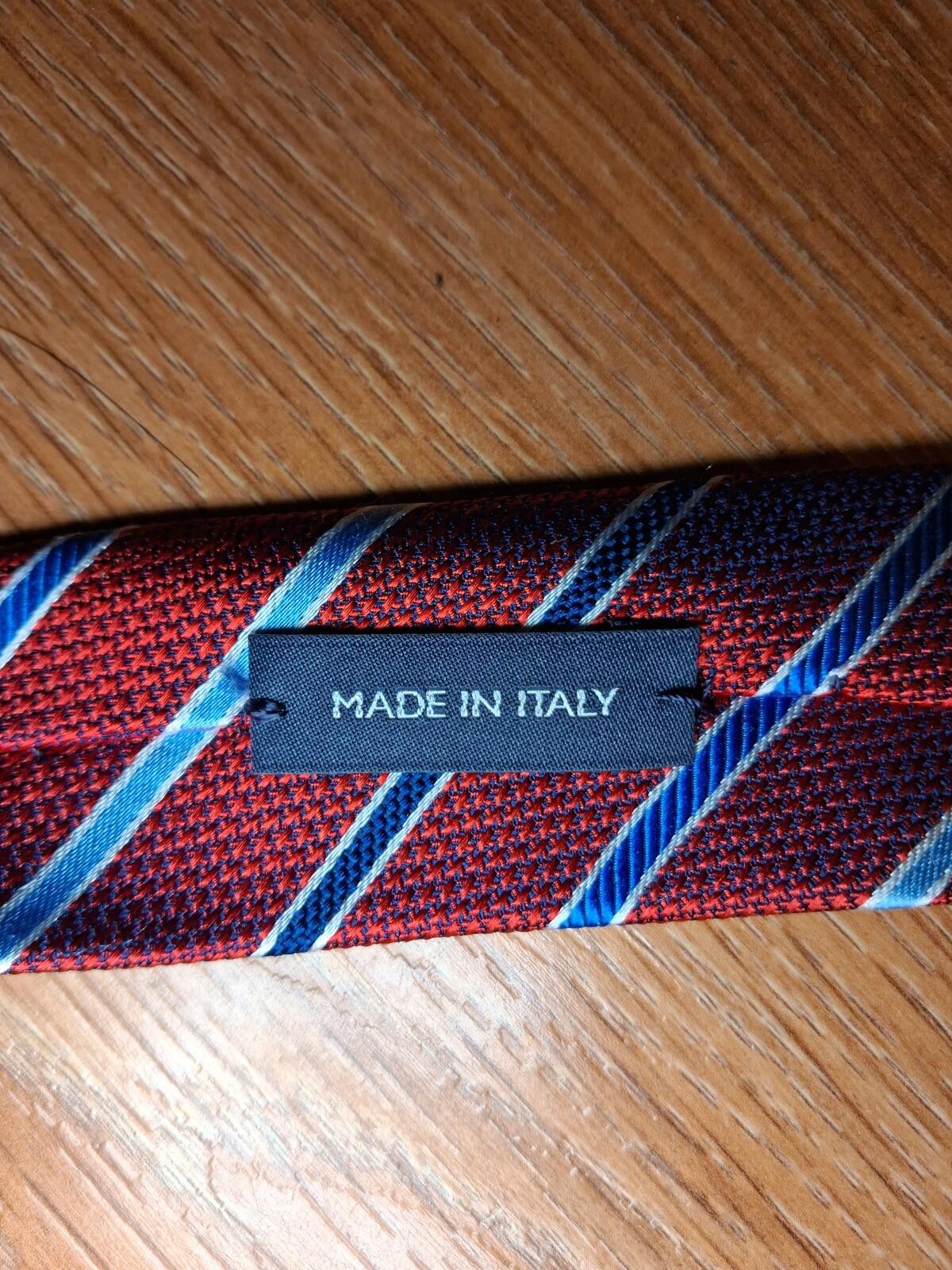 Hart Schaffner Marx Hart Schaffner Marx Silk Tie Red Striped Houndstooth Italy Size ONE SIZE - 4 Thumbnail