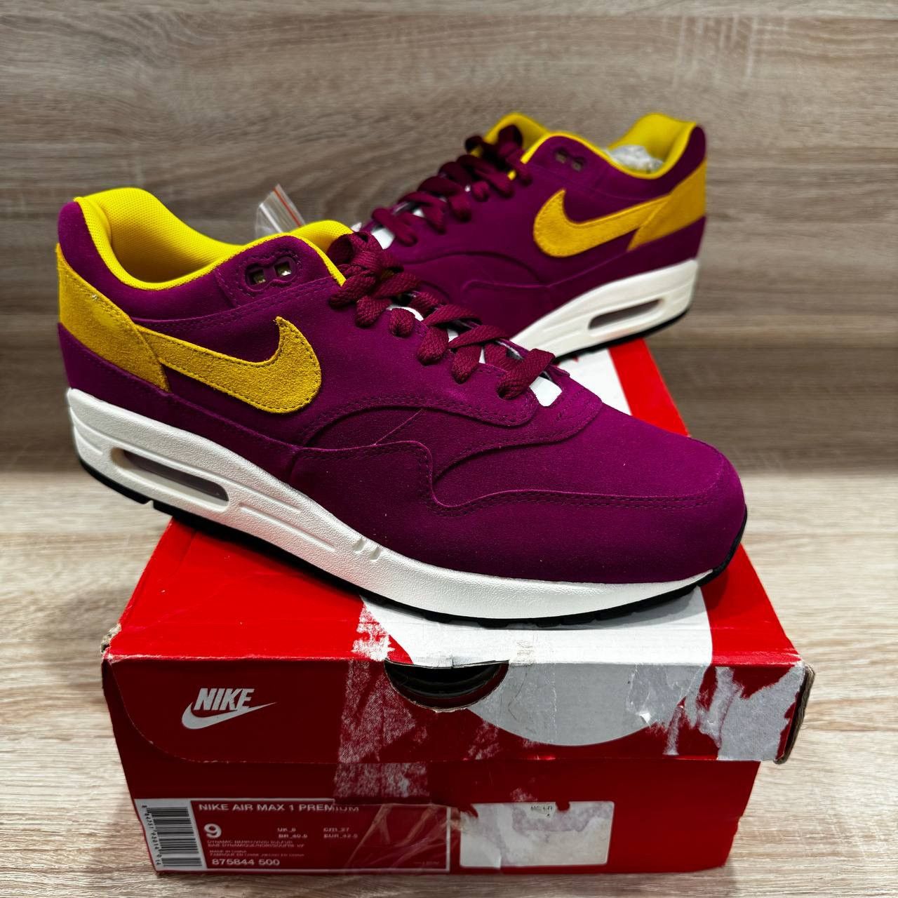 Nike × Patta × atmos NikeLab Air Max 1 PRM Dynamic Berry Size US 9 / EU 42 - 6 Thumbnail