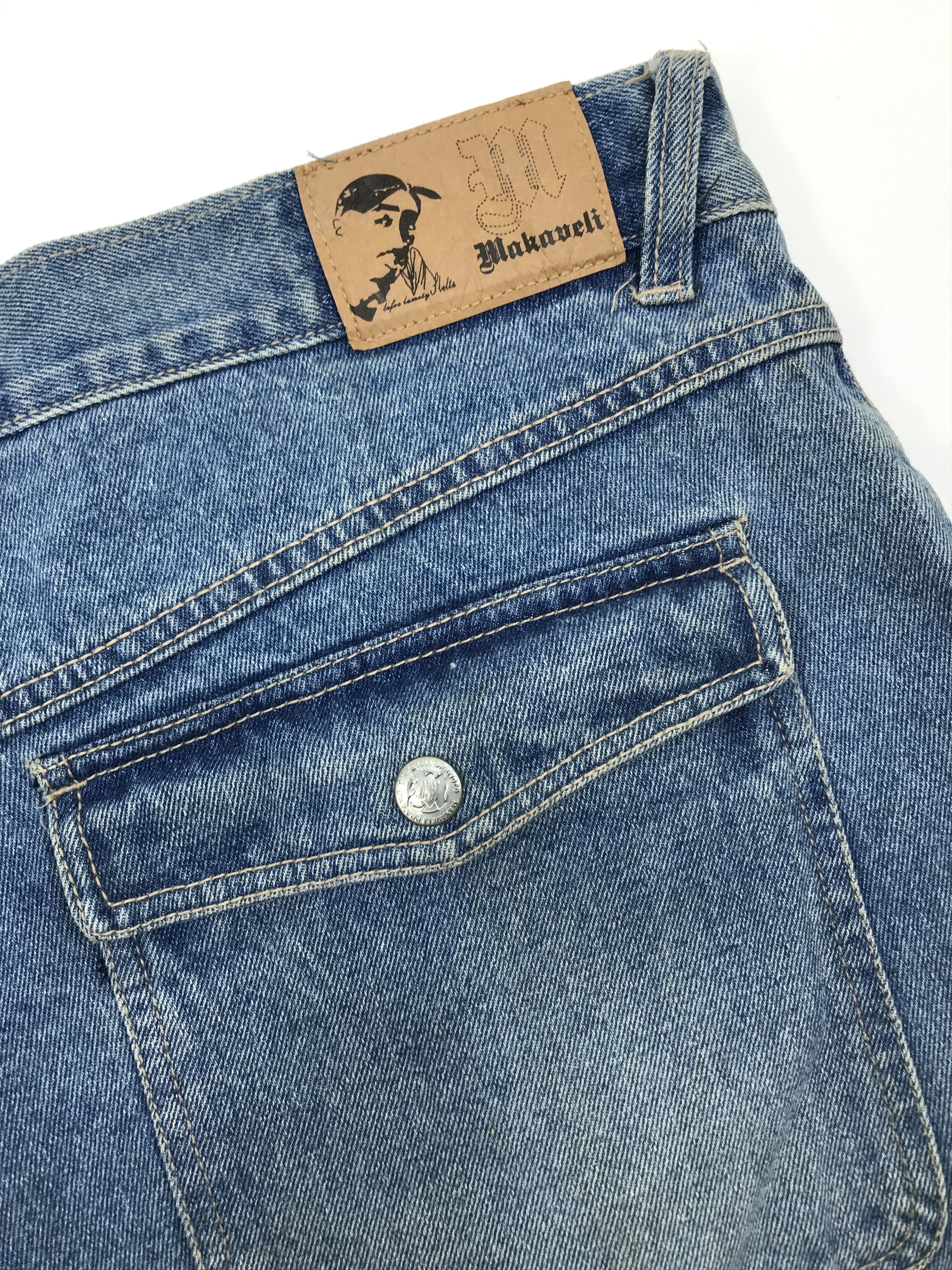 Makaveli Vintage Makaveli Tupac Shakur Portrait Patched Baggy Jeans Size US 42 / EU 58 - 17 Thumbnail