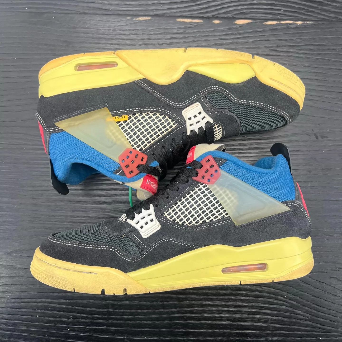 Nike Air Jordan 4 Union Black Blue 43 Boxed Stars Intact Size US 10 / EU 43 - 3 Thumbnail